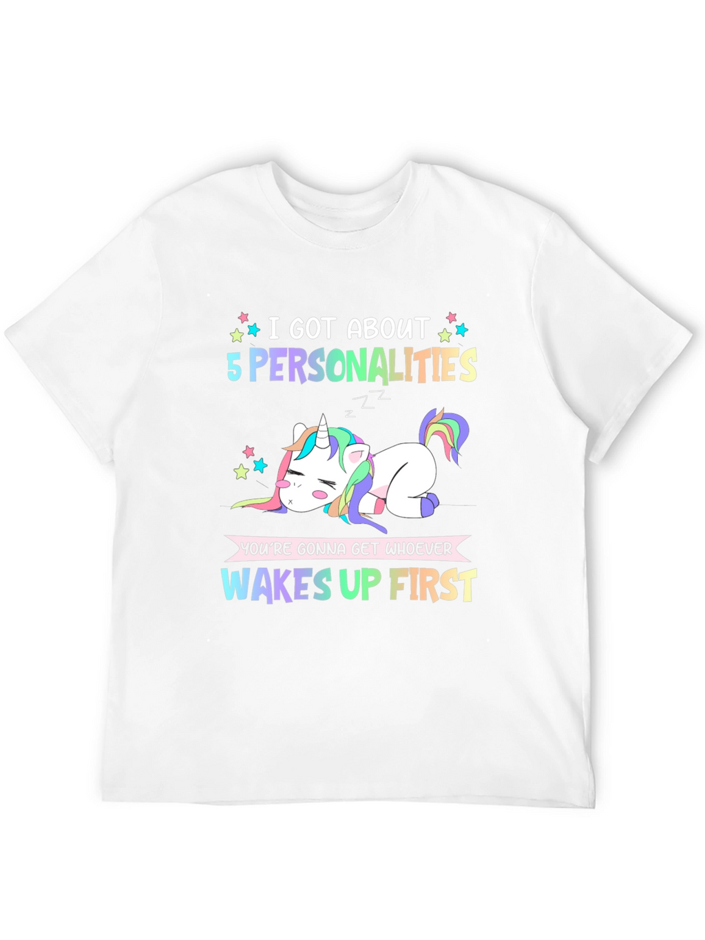 5 Personalities Unicorn Graphic Tee