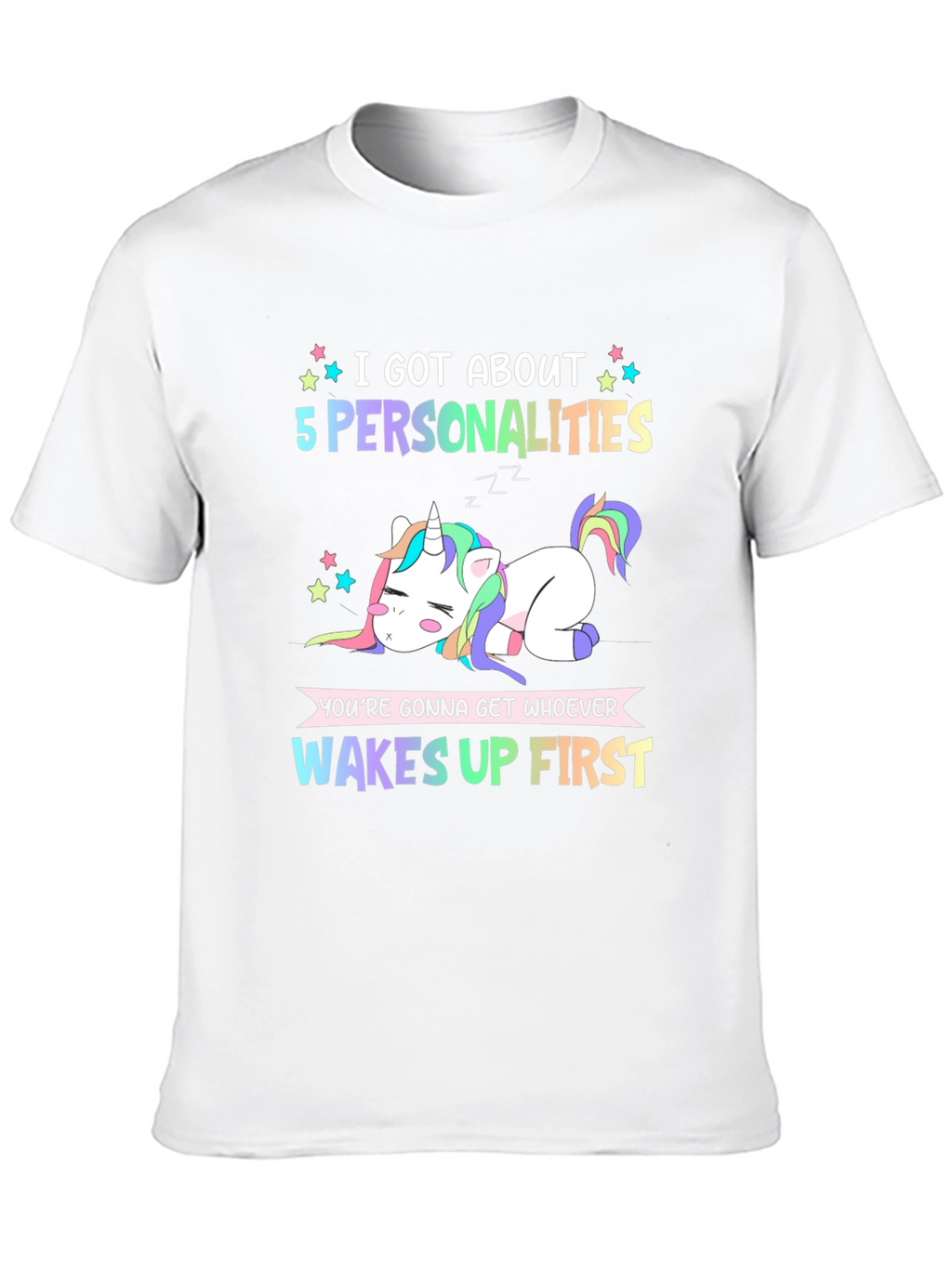 5 Personalities Unicorn Graphic Tee