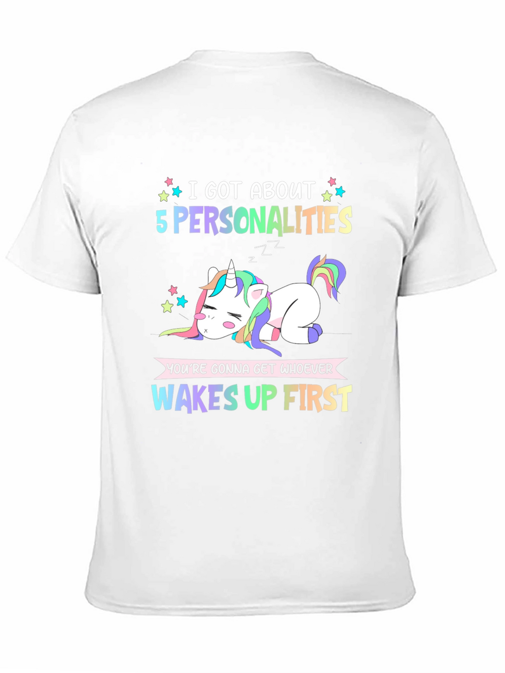5 Personalities Unicorn Graphic Tee