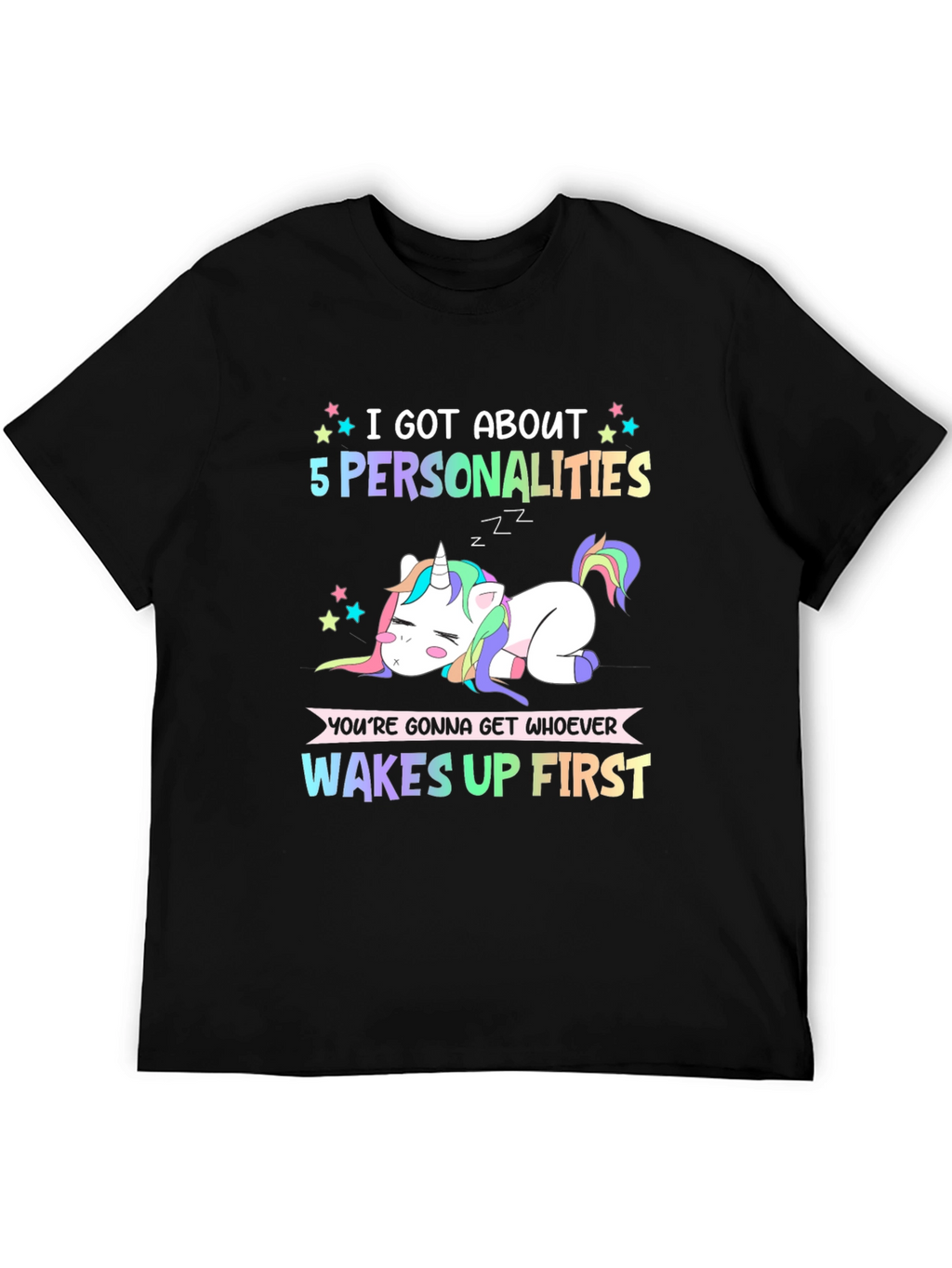 5 Personalities Unicorn Graphic Tee