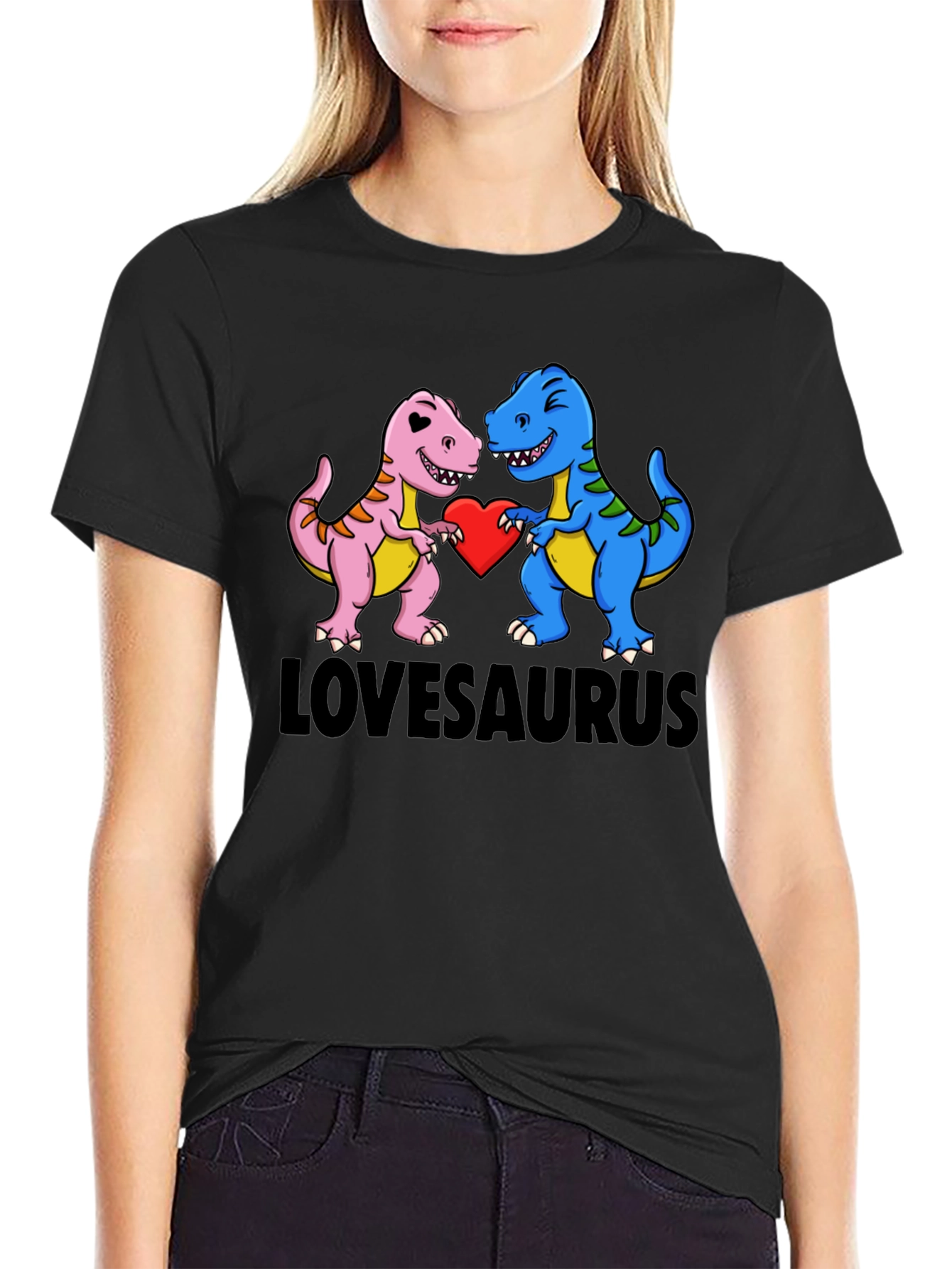 Lovesaurus Dinosaur T-Shirt - Perfect for Valentines!