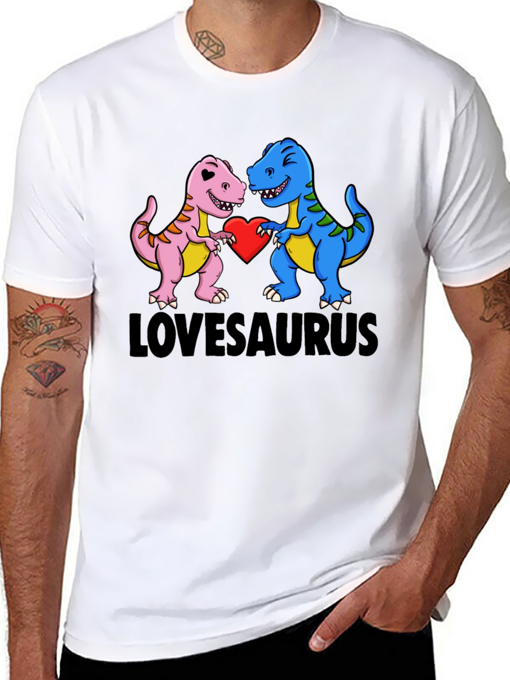 Lovesaurus Dinosaur T-Shirt - Perfect for Valentines!