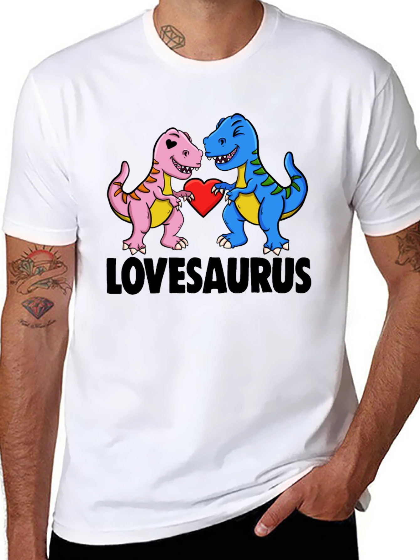 Lovesaurus Dinosaur T-Shirt - Perfect for Valentines!