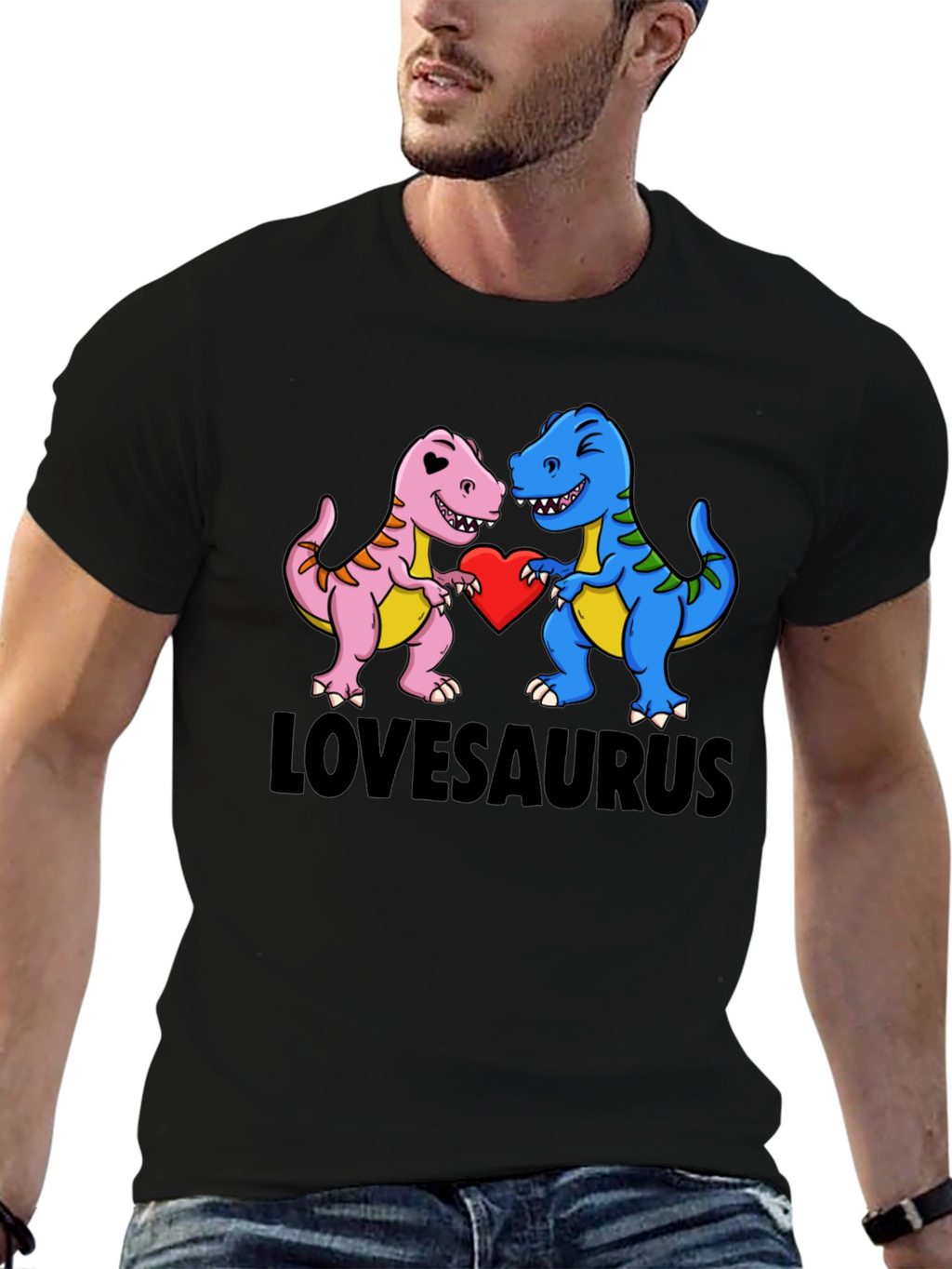 Lovesaurus Dinosaur T-Shirt - Perfect for Valentines!
