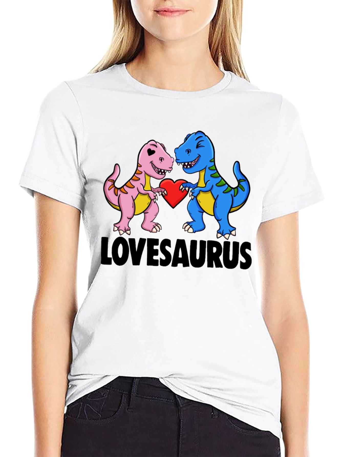 Lovesaurus Dinosaur T-Shirt - Perfect for Valentines!