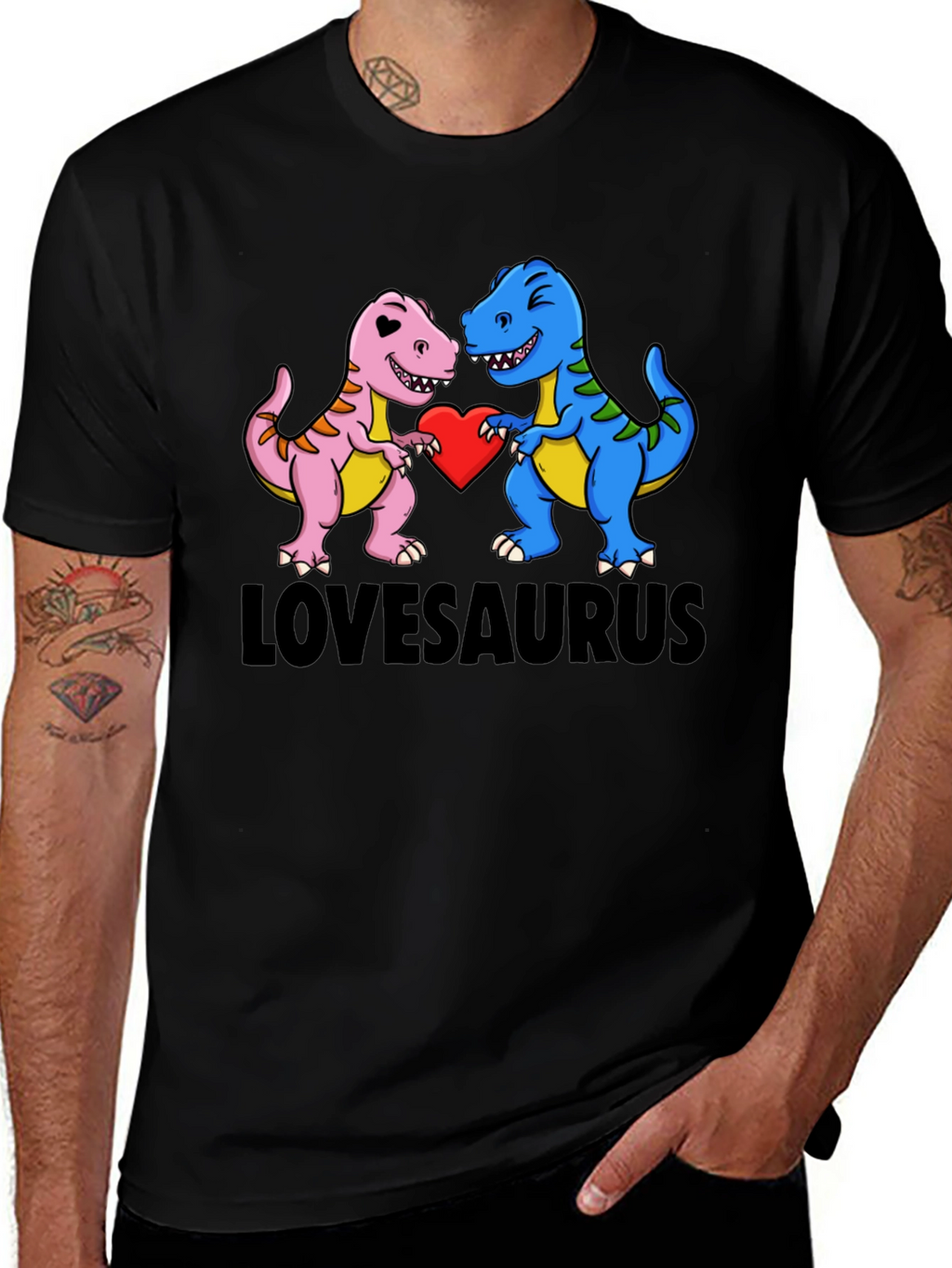 Lovesaurus Dinosaur T-Shirt - Perfect for Valentines!