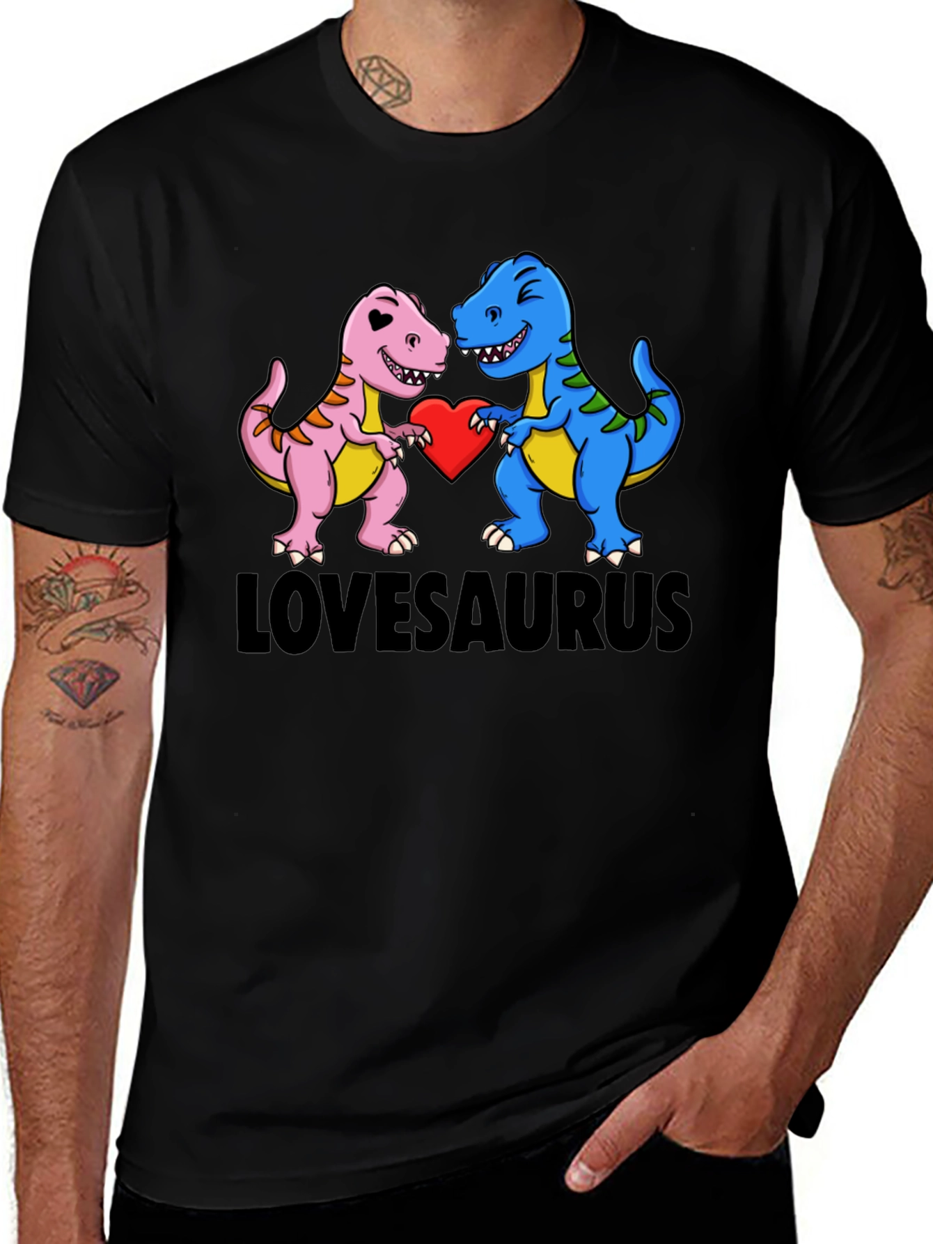 Lovesaurus Dinosaur T-Shirt - Perfect for Valentines!