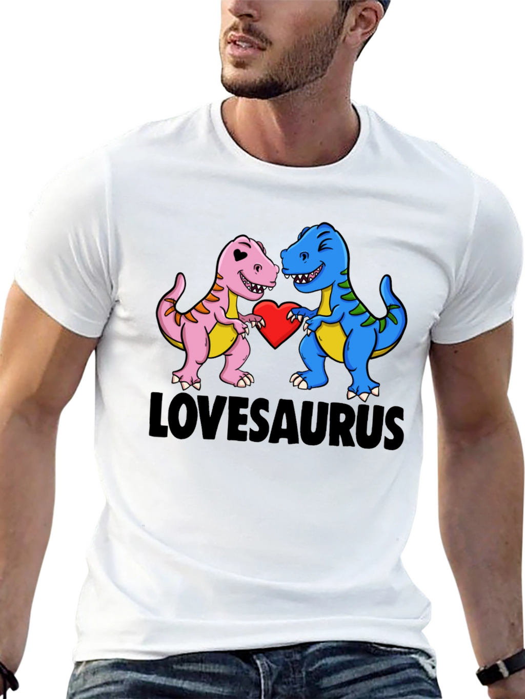 Lovesaurus Dinosaur T-Shirt - Perfect for Valentines!