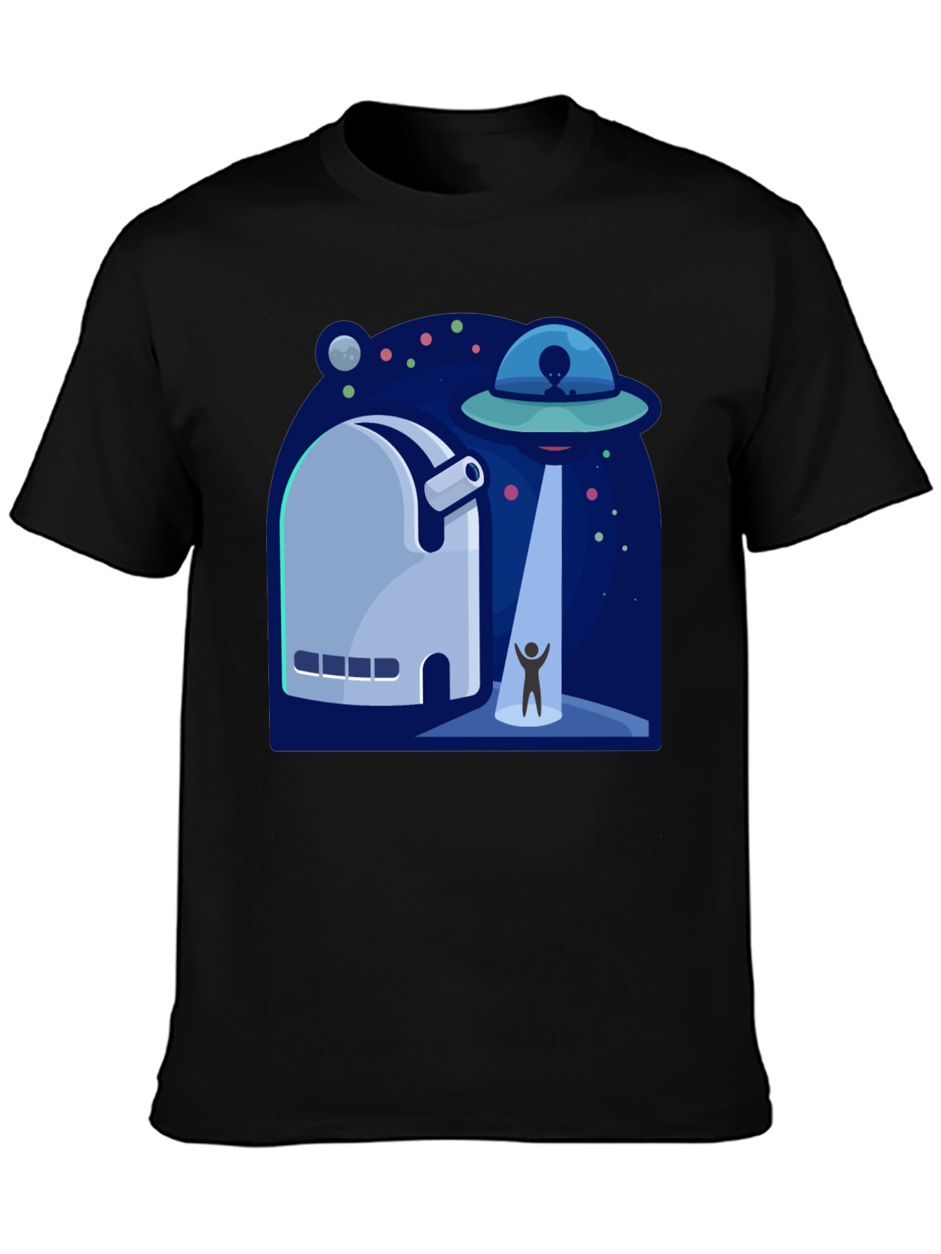 UFO Abduction Graphic T-Shirt - Sci-Fi Tee