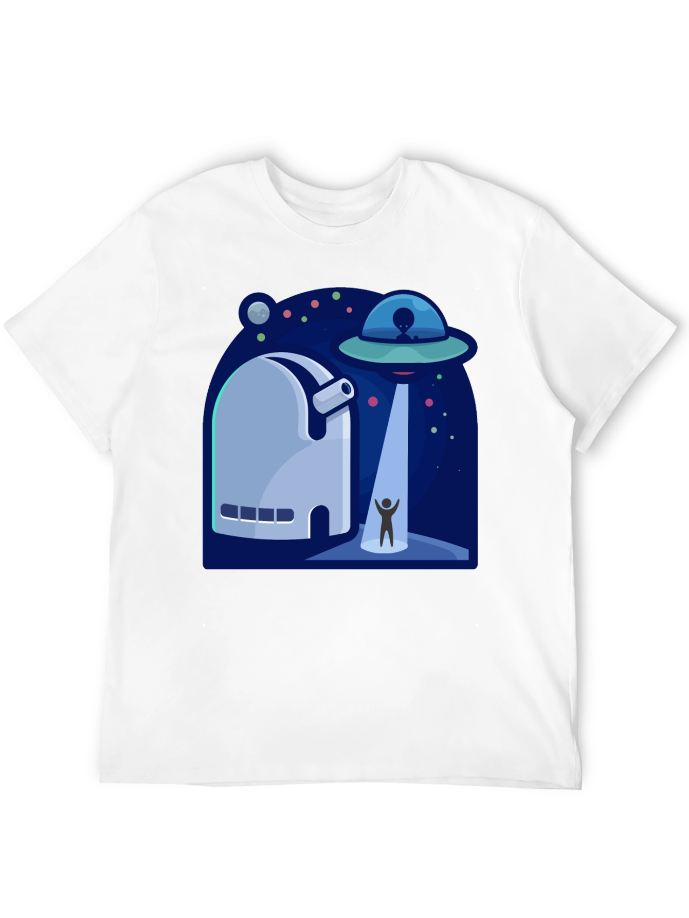 UFO Abduction Graphic T-Shirt - Sci-Fi Tee