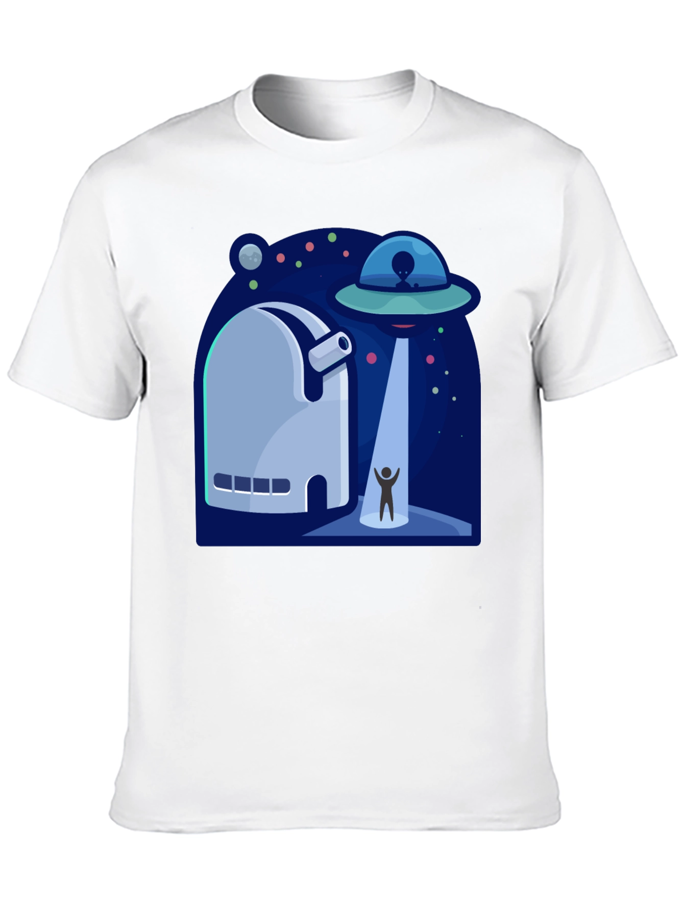 UFO Abduction Graphic T-Shirt - Sci-Fi Tee