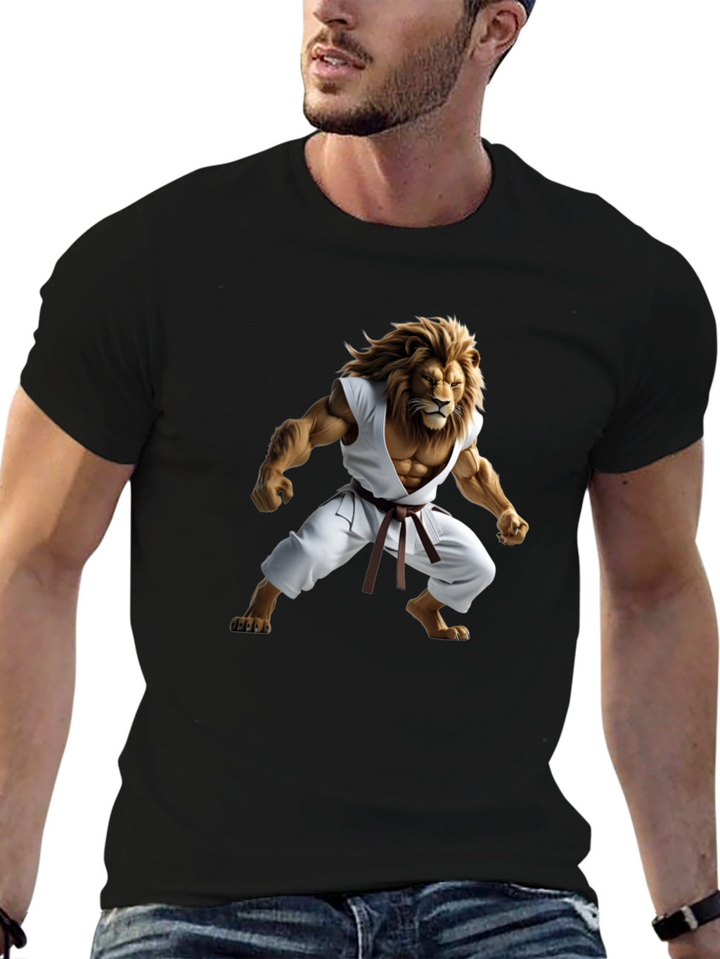 Lion Karate Master Black T-Shirt