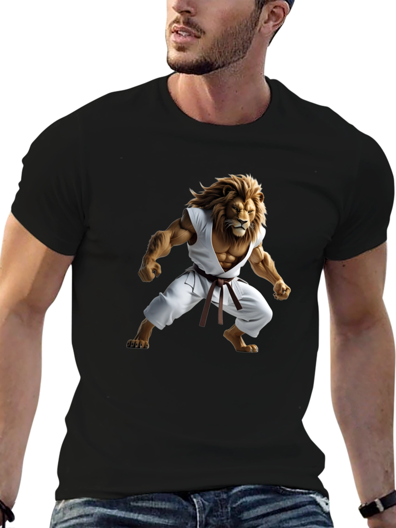 Lion Karate Master Black T-Shirt