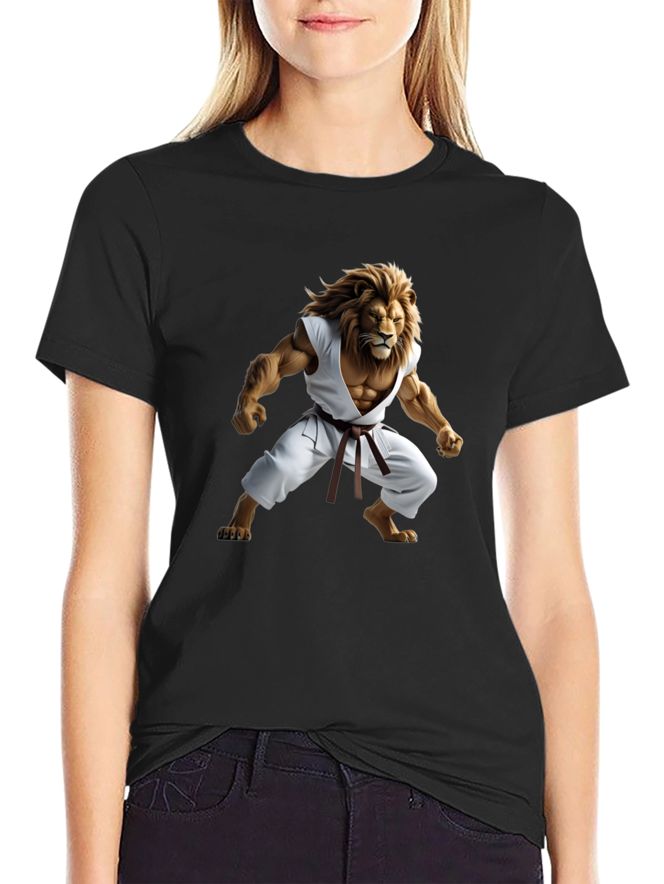 Lion Karate Master Black T-Shirt