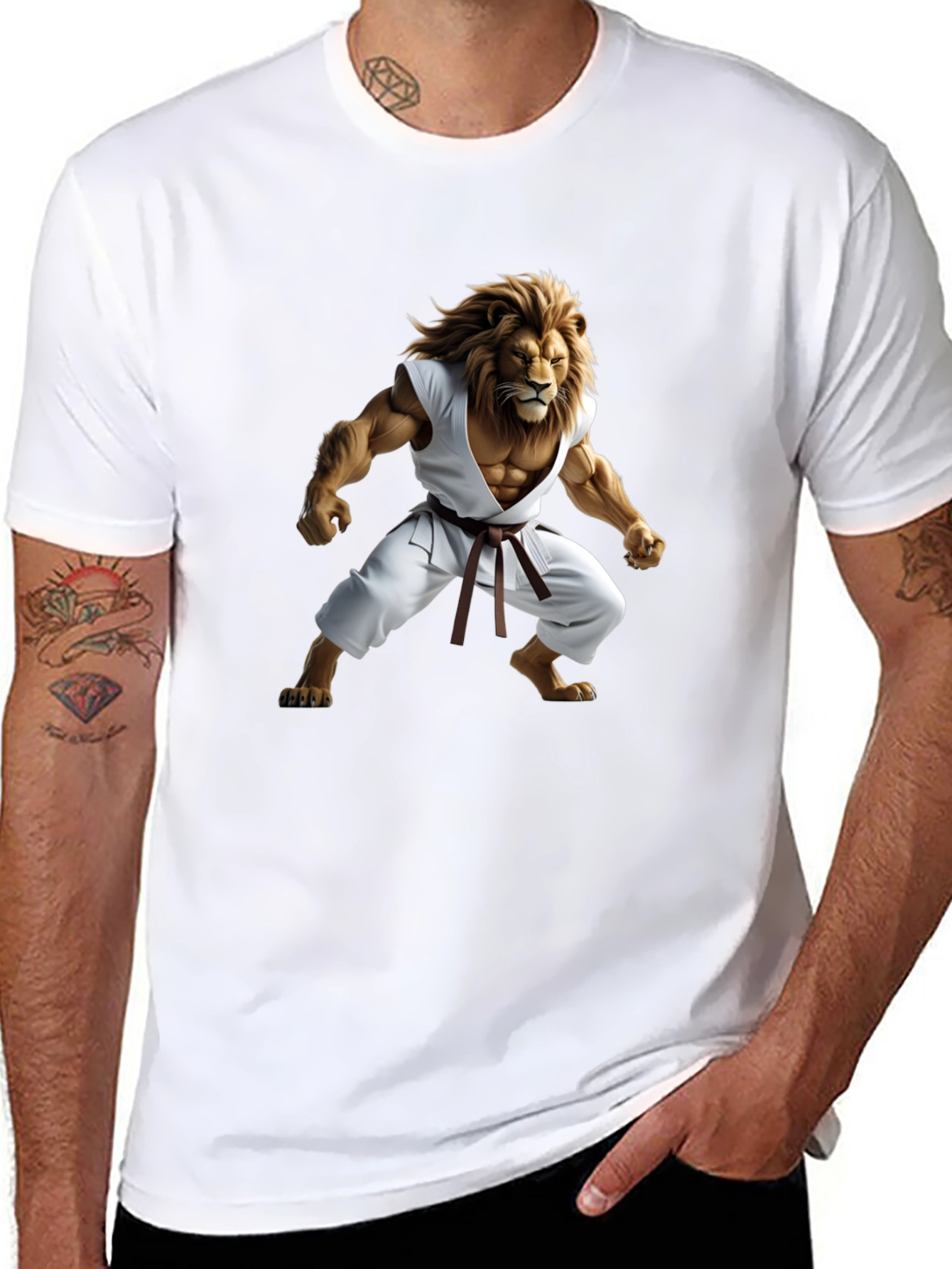 Lion Karate Master Black T-Shirt