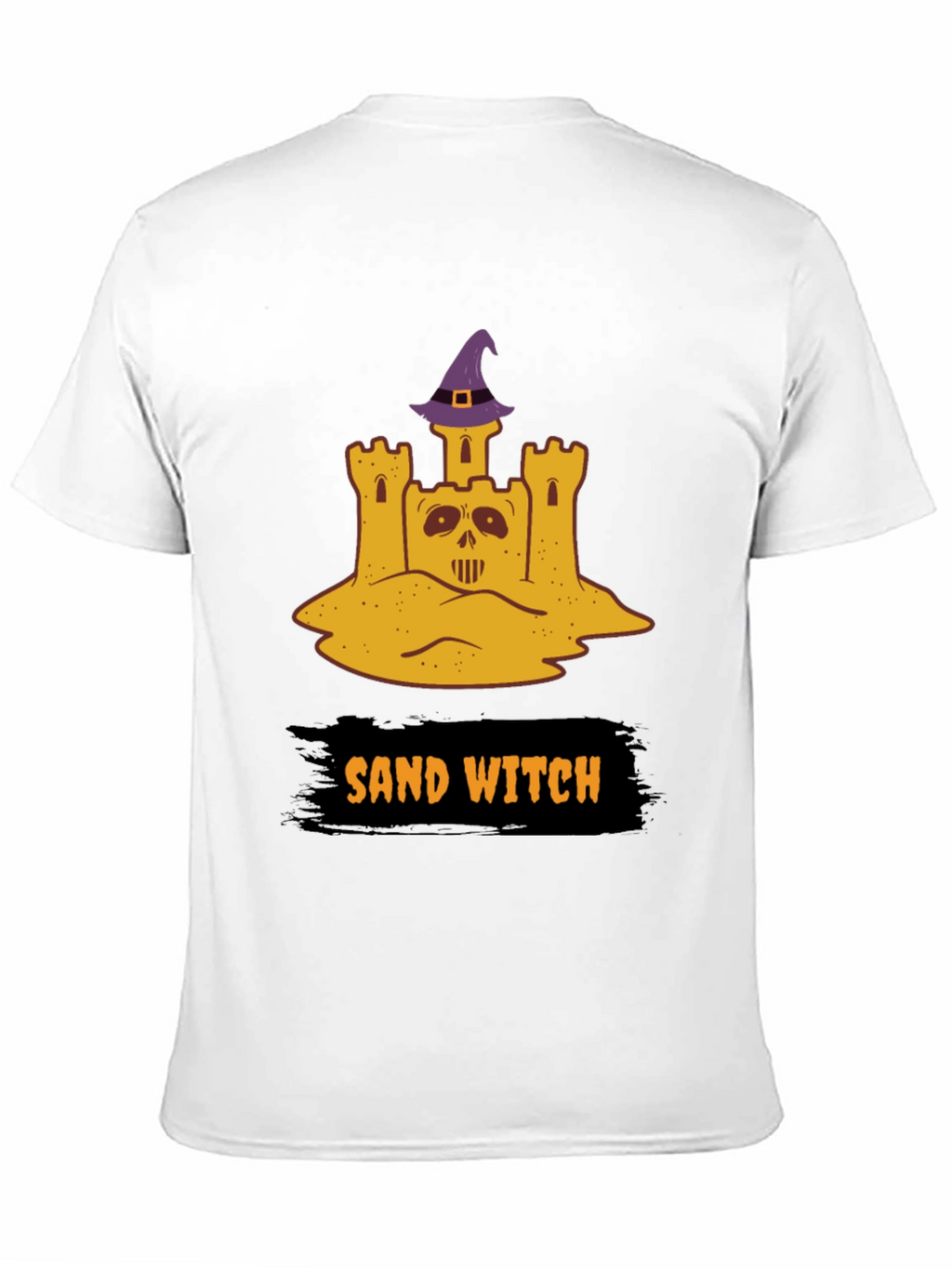 Sand Witch Halloween T-Shirt - Spooky Sandcastle