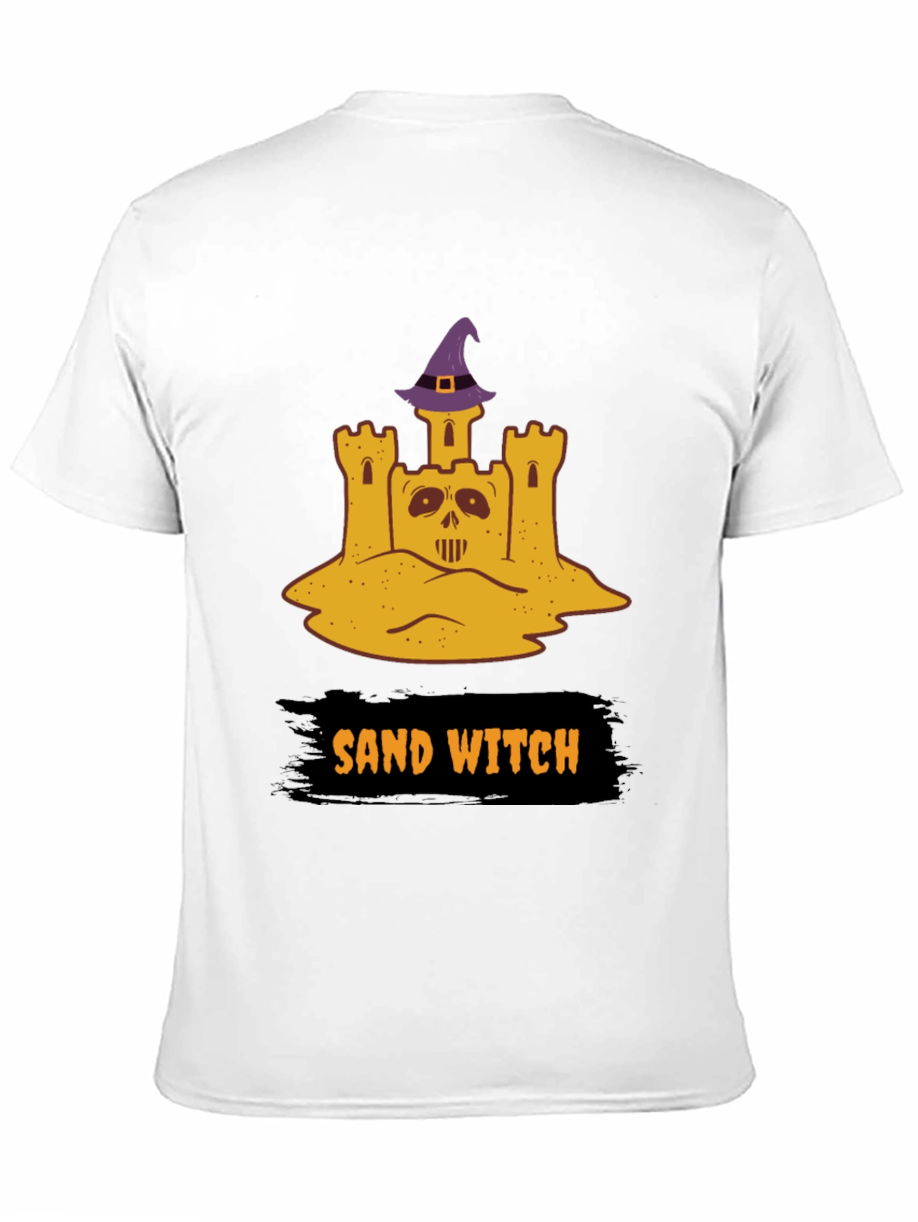 Sand Witch Halloween T-Shirt - Spooky Sandcastle