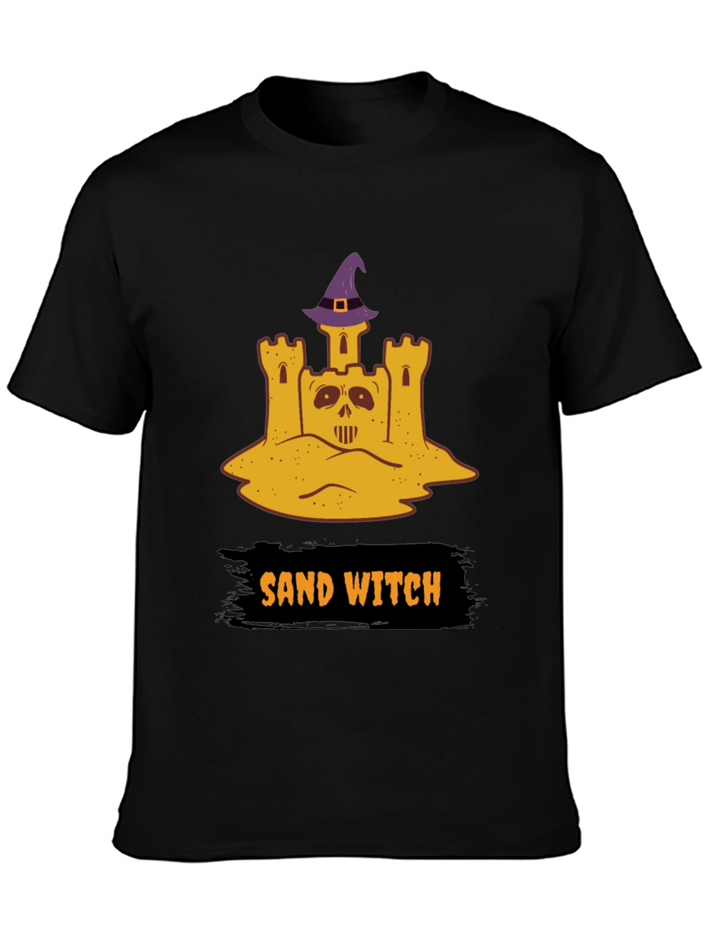 Sand Witch Halloween T-Shirt - Spooky Sandcastle