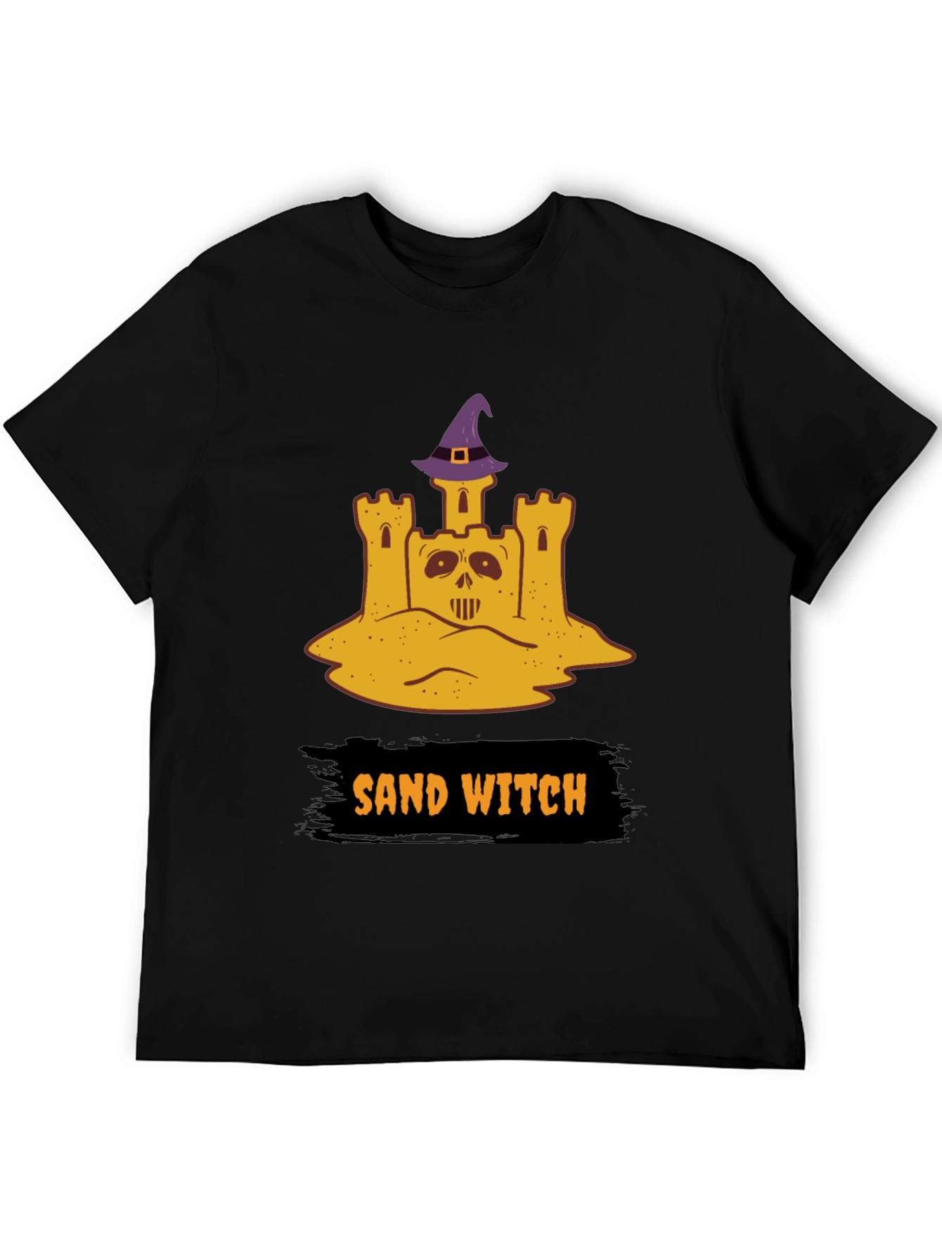 Sand Witch Halloween T-Shirt - Spooky Sandcastle