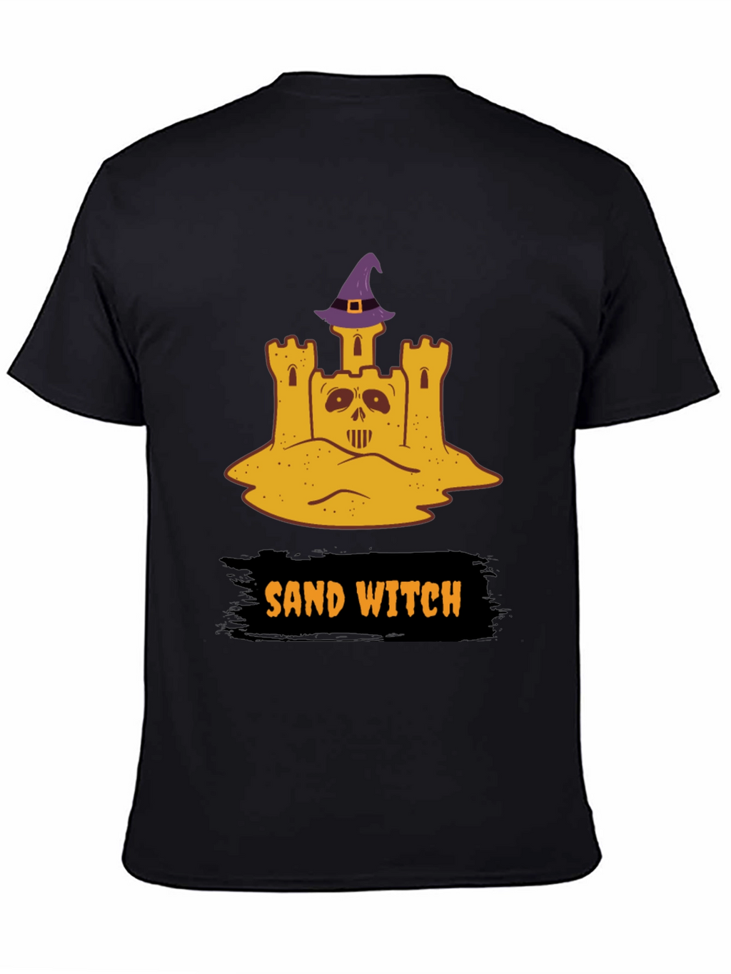 Sand Witch Halloween T-Shirt - Spooky Sandcastle