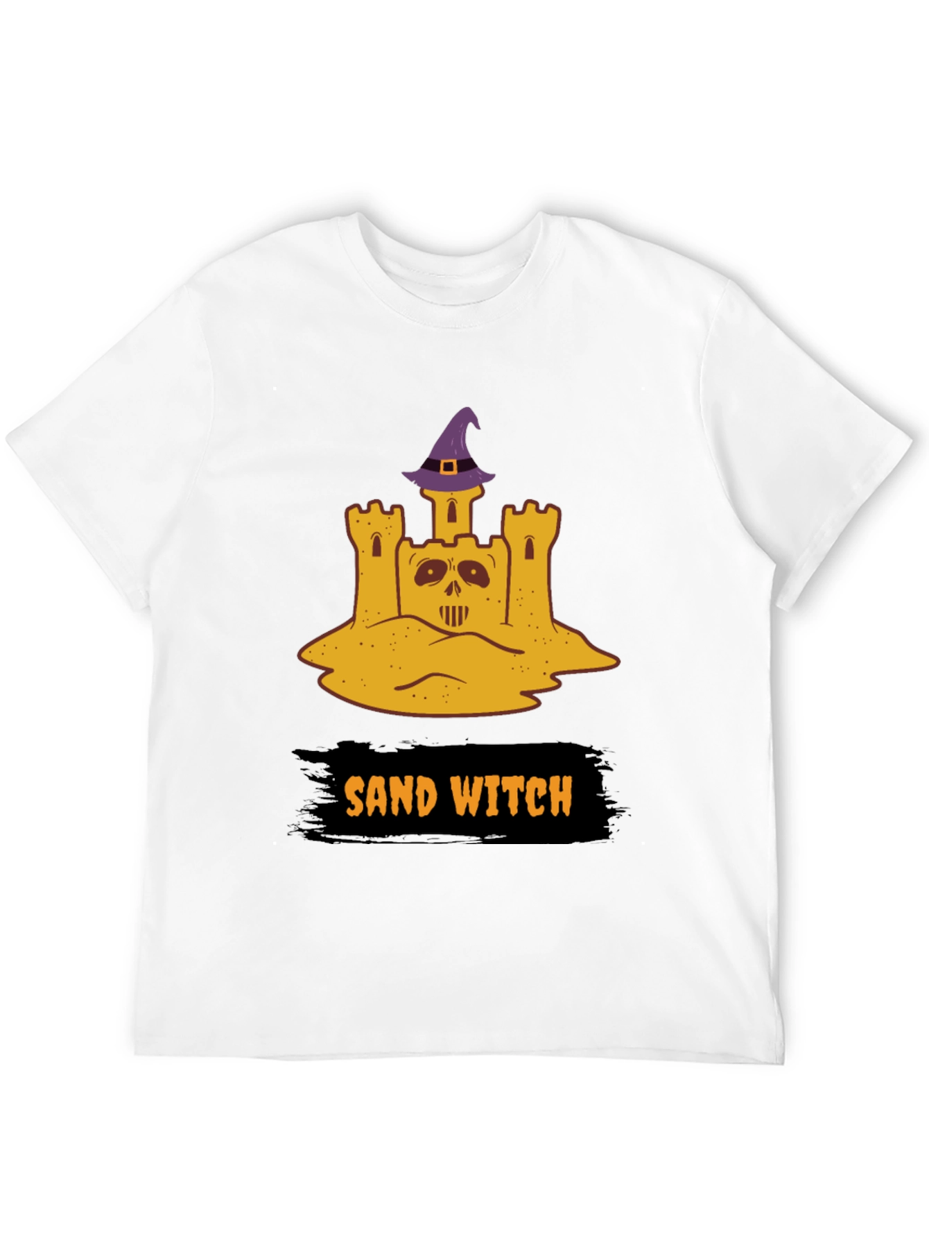 Sand Witch Halloween T-Shirt - Spooky Sandcastle