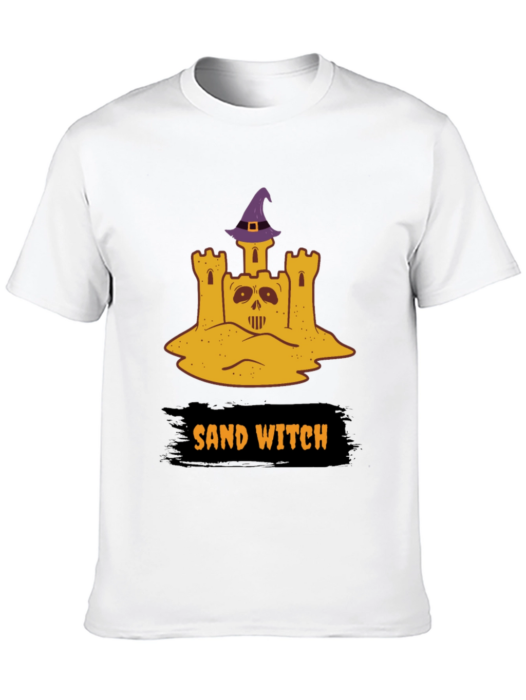 Sand Witch Halloween T-Shirt - Spooky Sandcastle