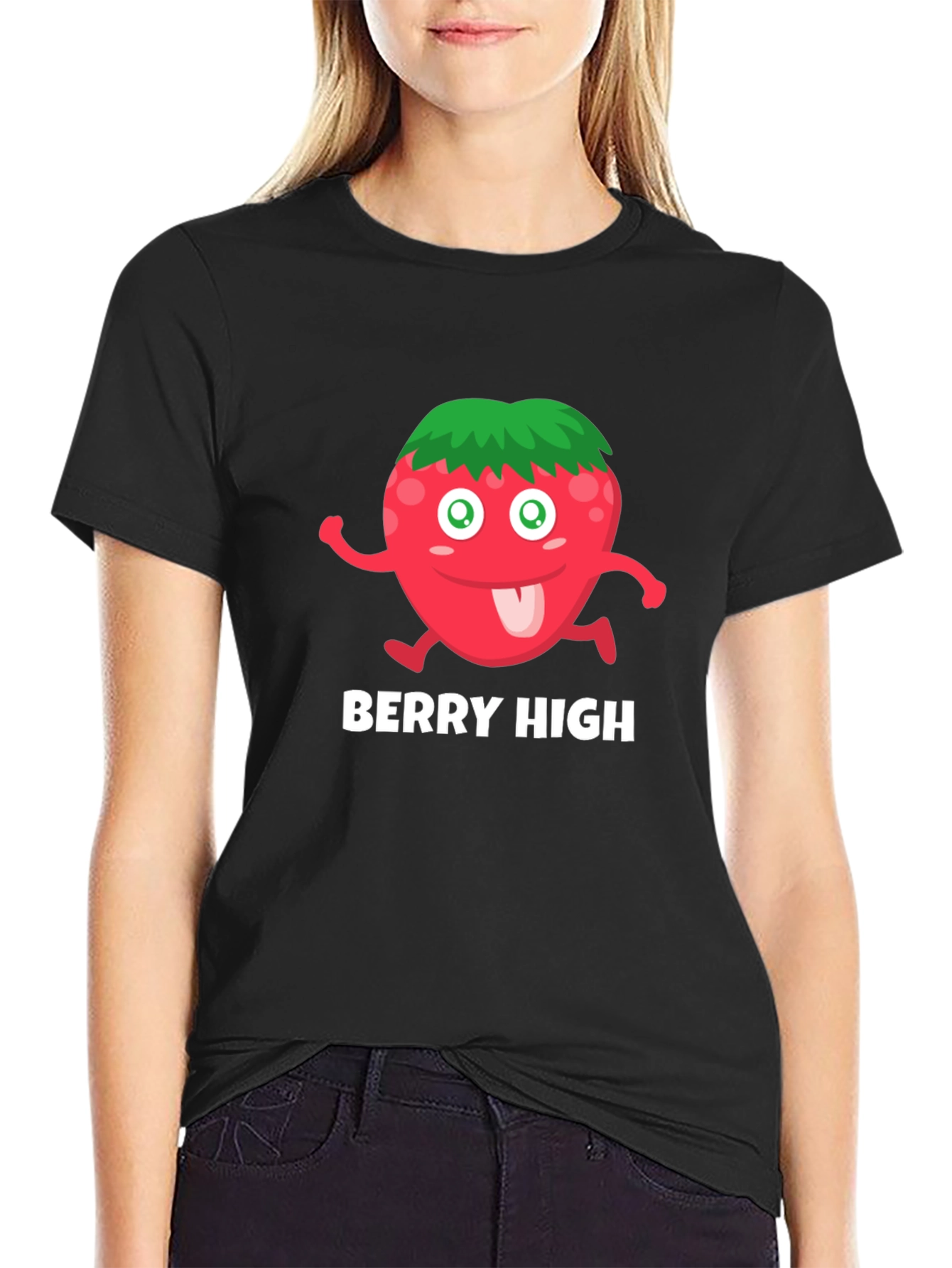 Berry High T-Shirt - Funny Cartoon Fruit Tee