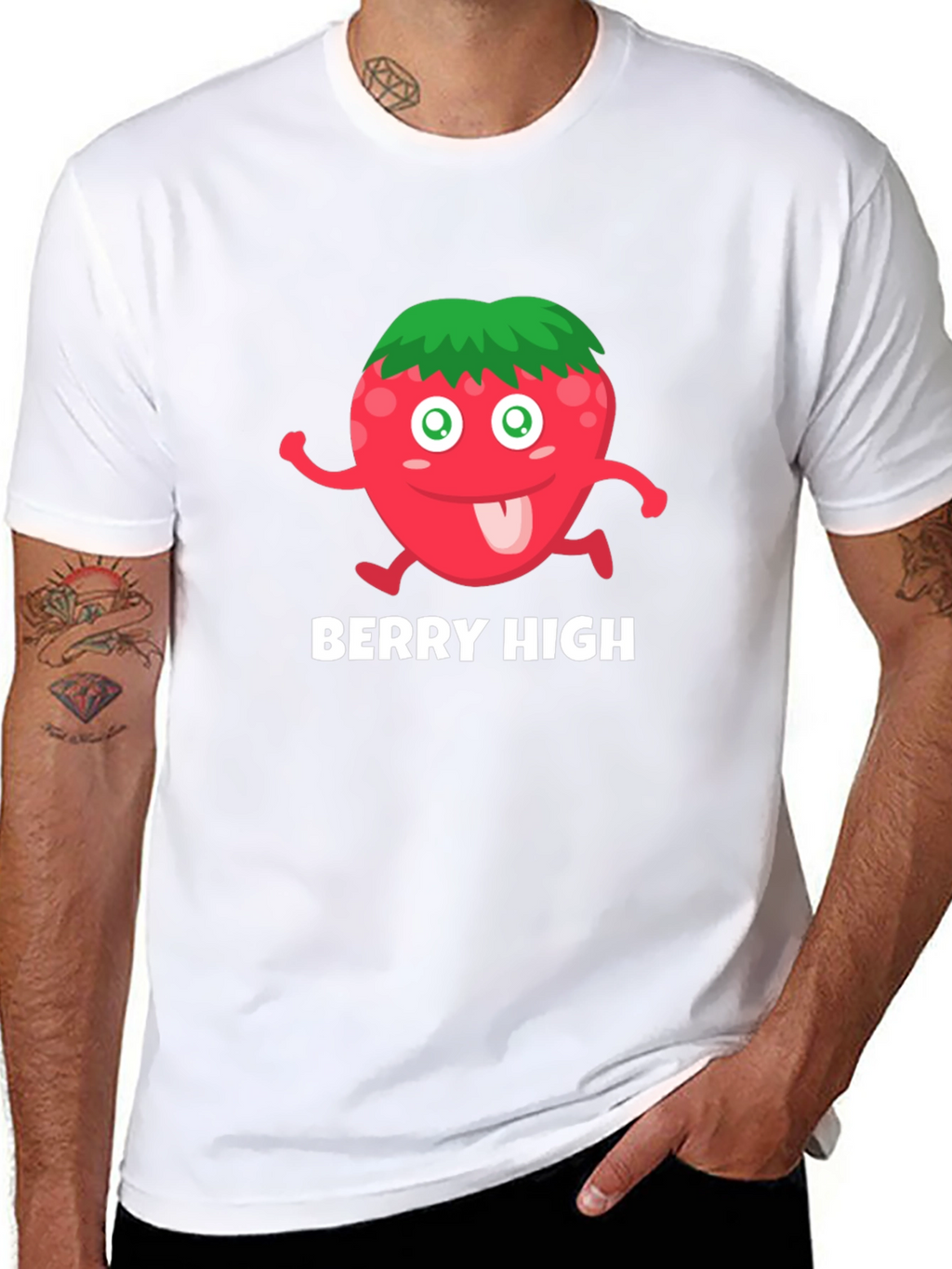 Berry High T-Shirt - Funny Cartoon Fruit Tee