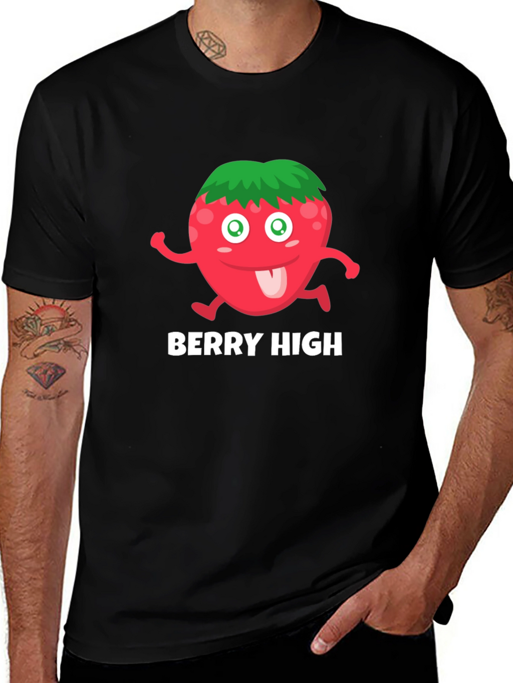Berry High T-Shirt - Funny Cartoon Fruit Tee