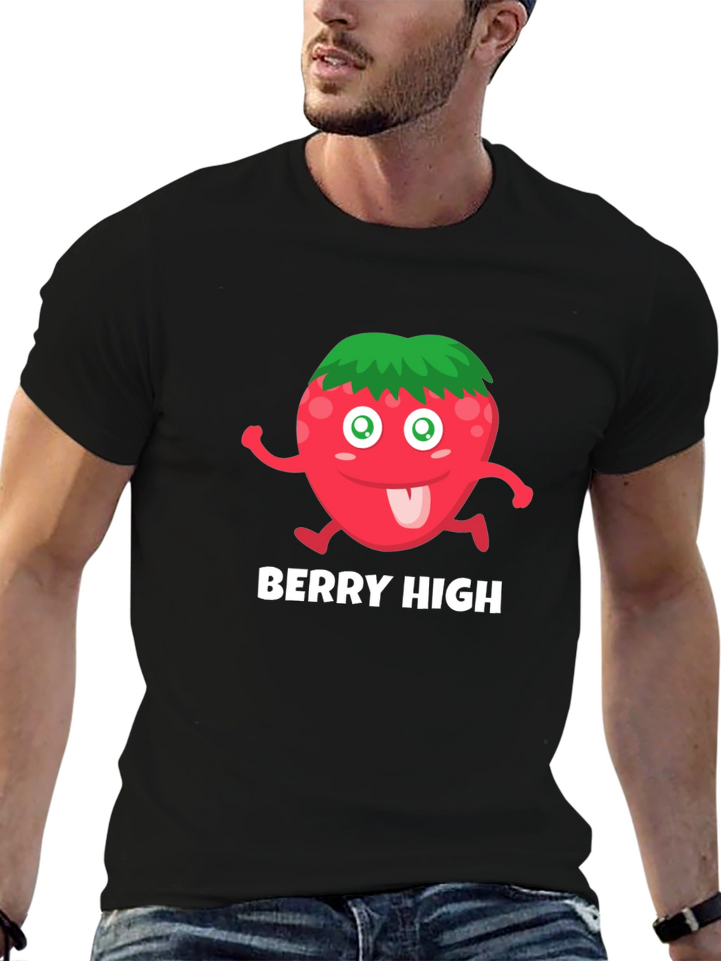 Berry High T-Shirt - Funny Cartoon Fruit Tee