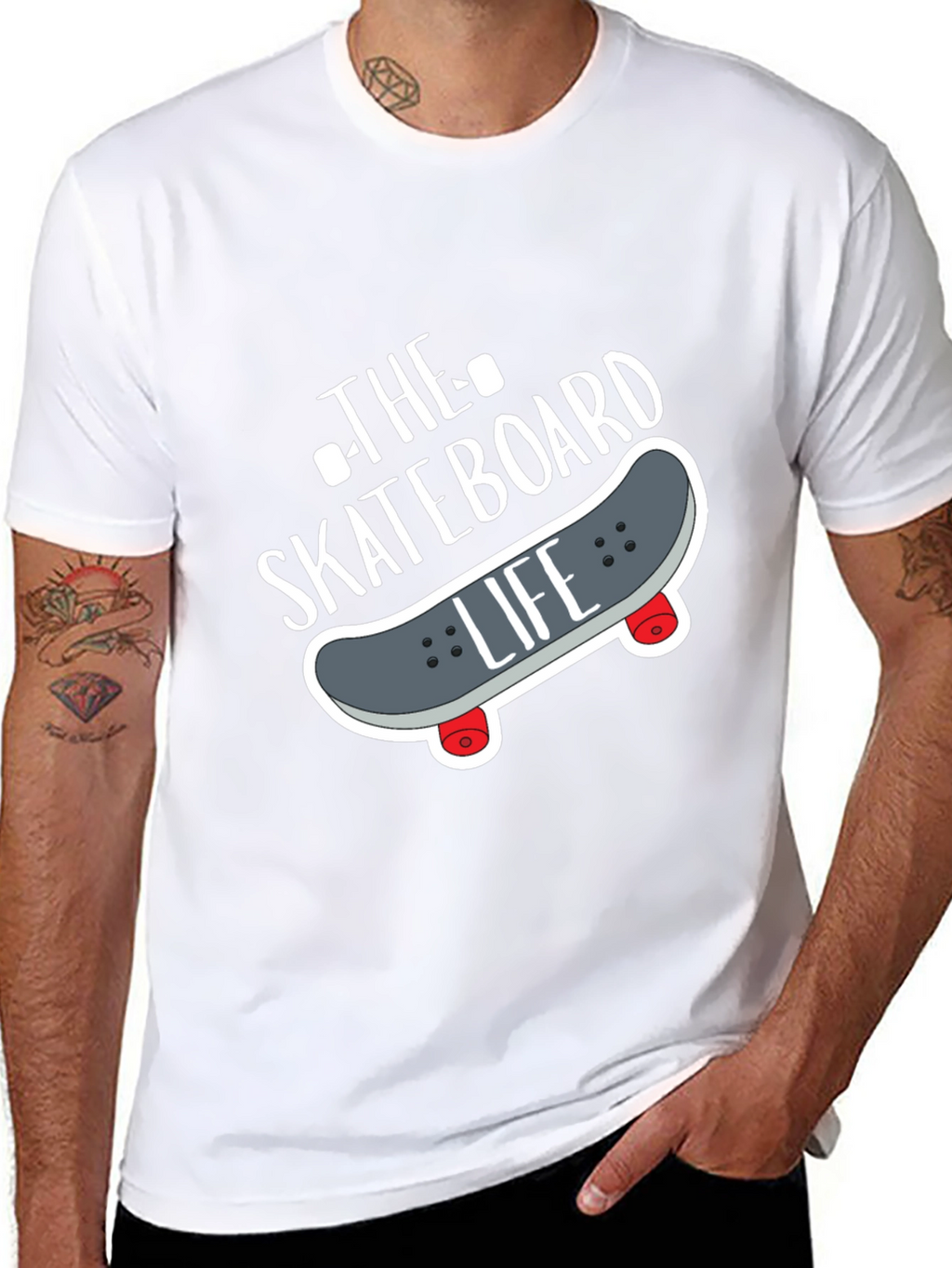 Skateboard Life Graphic Tee - Black