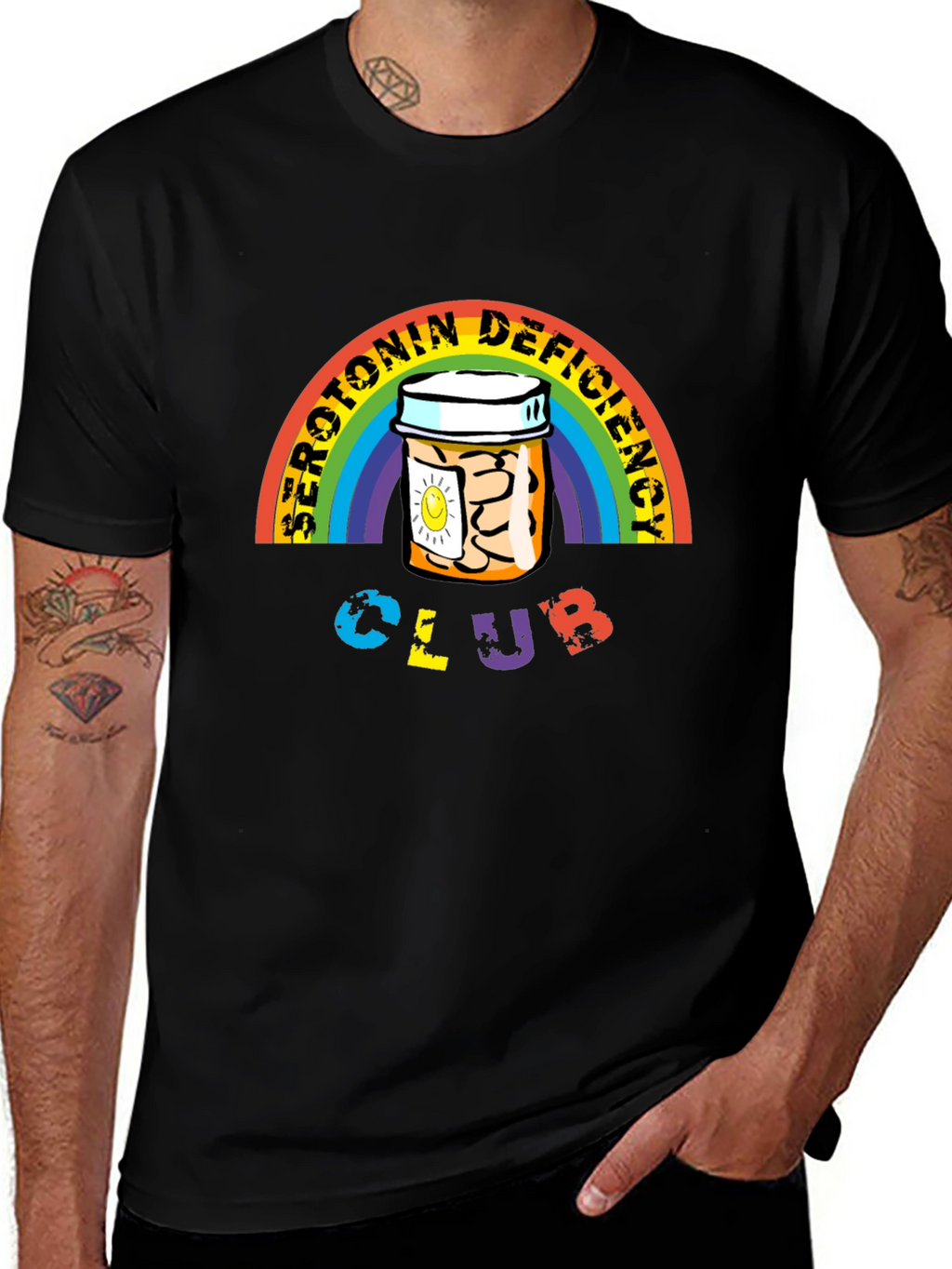 Serotonin Deficiency Club Graphic T-Shirt