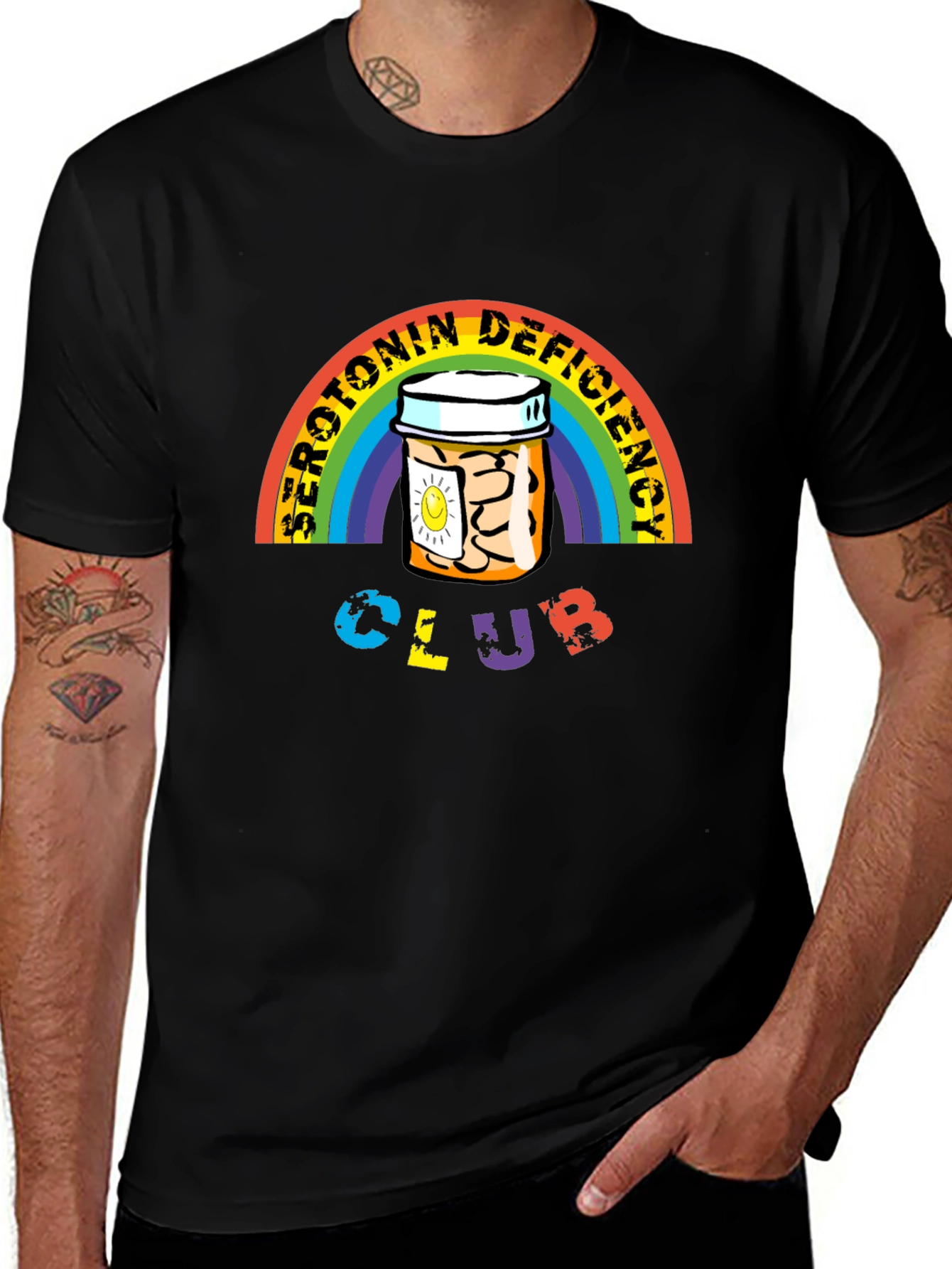 Serotonin Deficiency Club Graphic T-Shirt