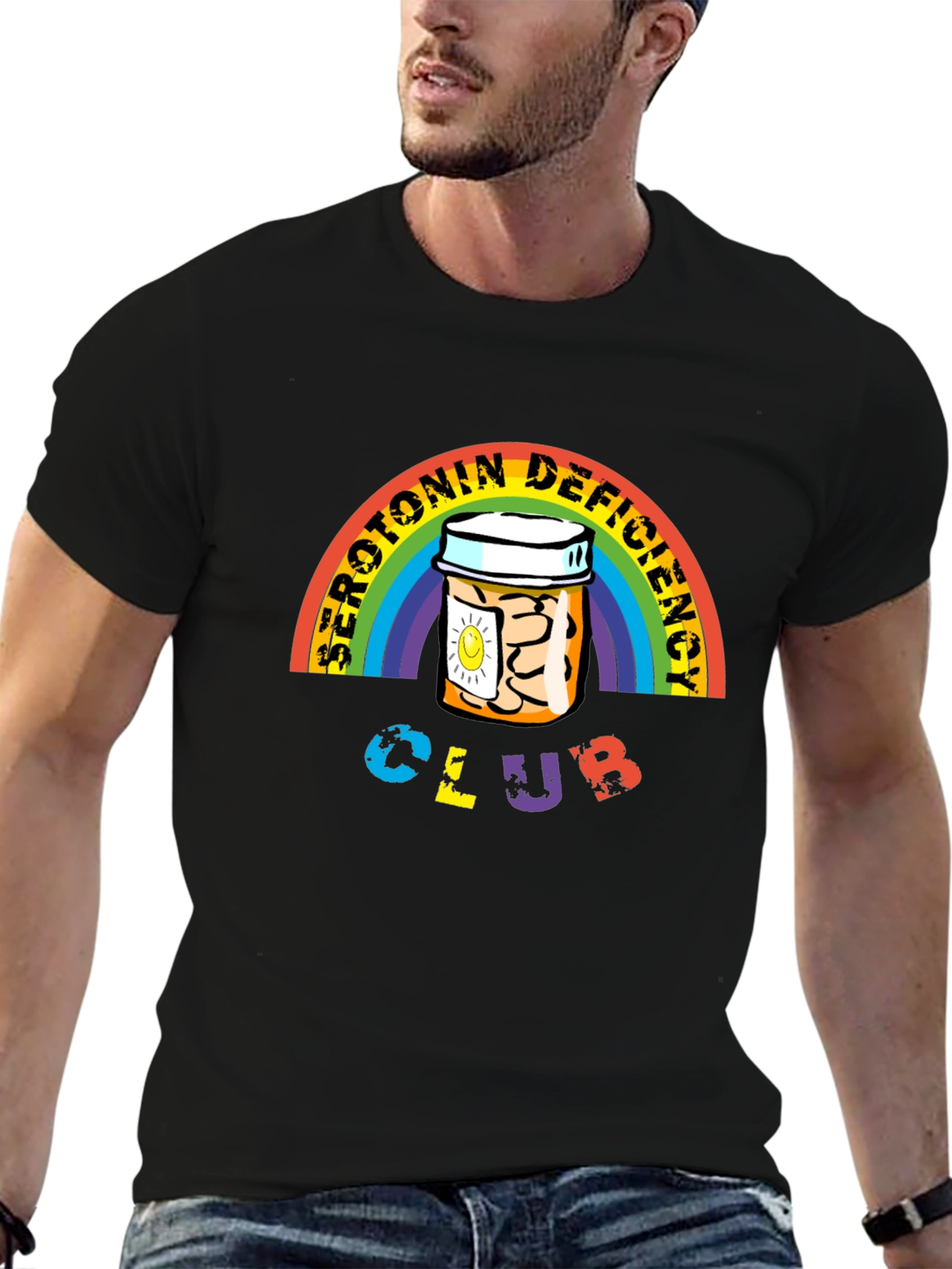 Serotonin Deficiency Club Graphic T-Shirt