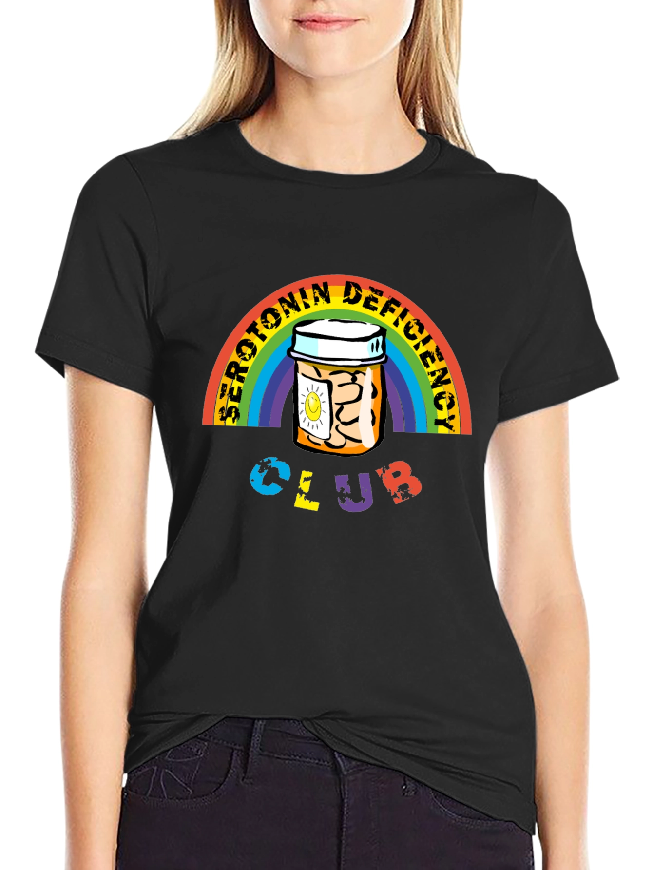 Serotonin Deficiency Club Graphic T-Shirt