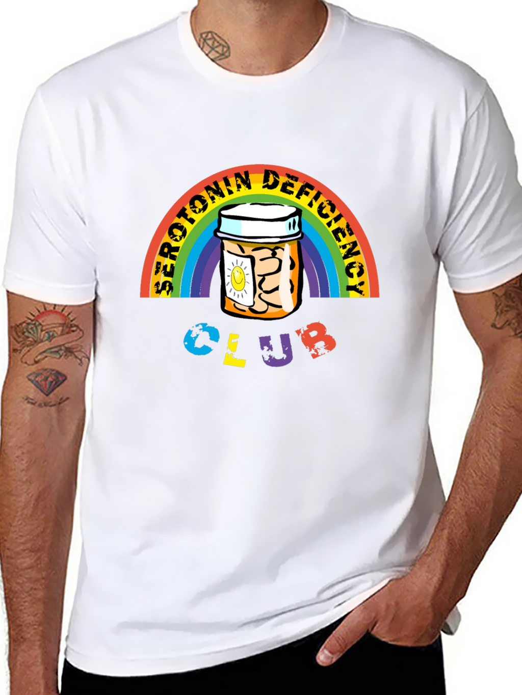 Serotonin Deficiency Club Graphic T-Shirt