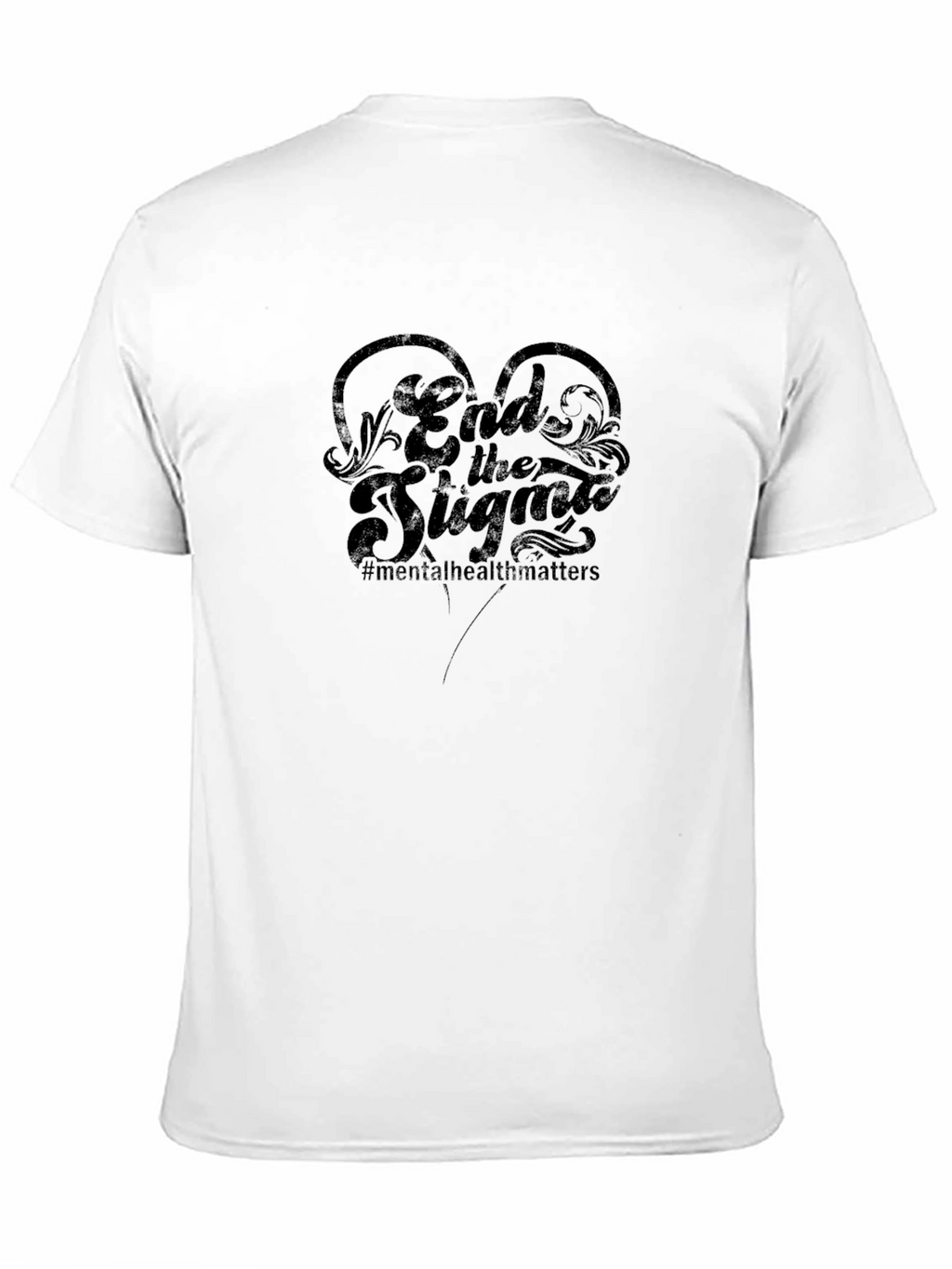End the Stigma Mental Health Matters Black T-Shirt