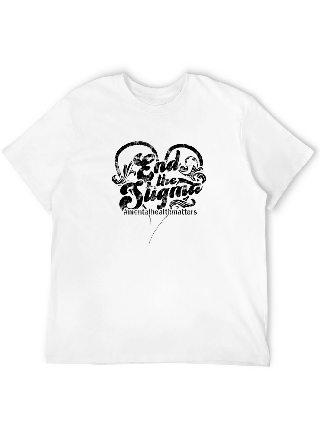 End the Stigma Mental Health Matters Black T-Shirt