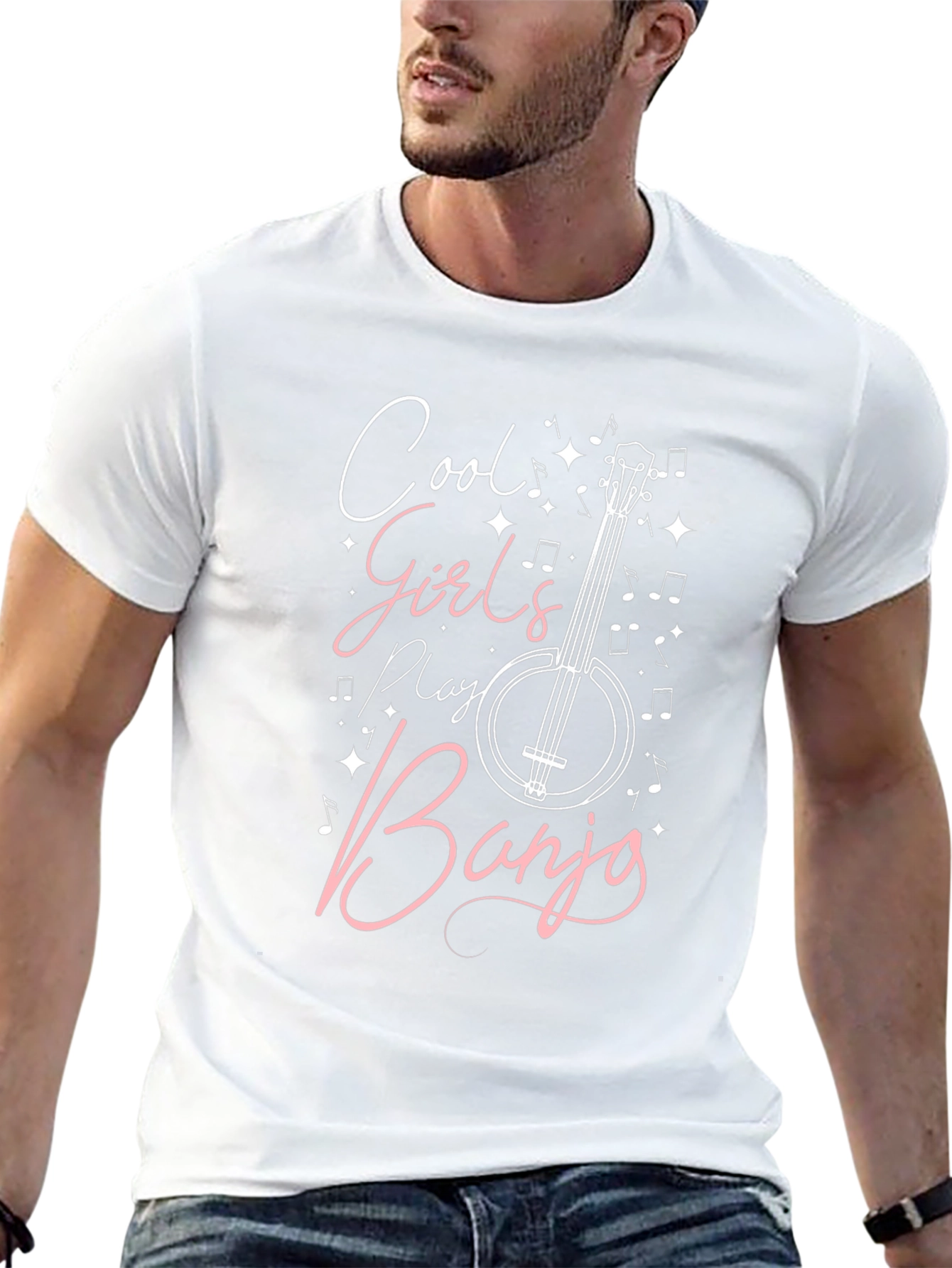 Cool Girls Play Banjo Graphic Tee