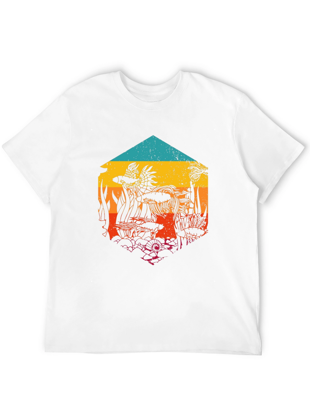 Retro Hexagon Aquarium Graphic Tee