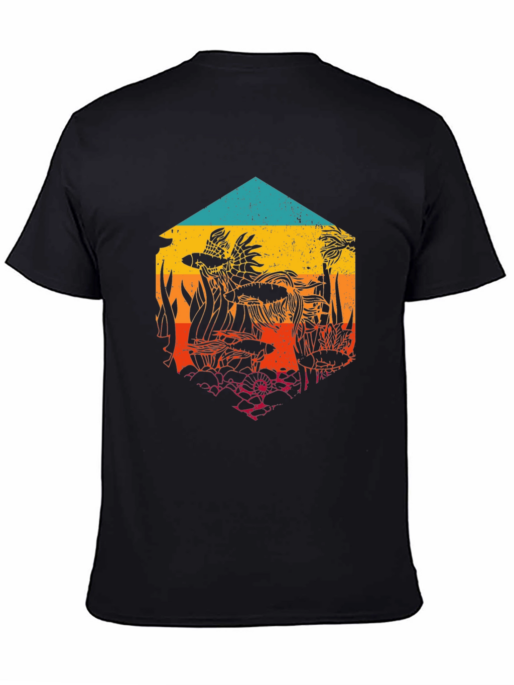 Retro Hexagon Aquarium Graphic Tee