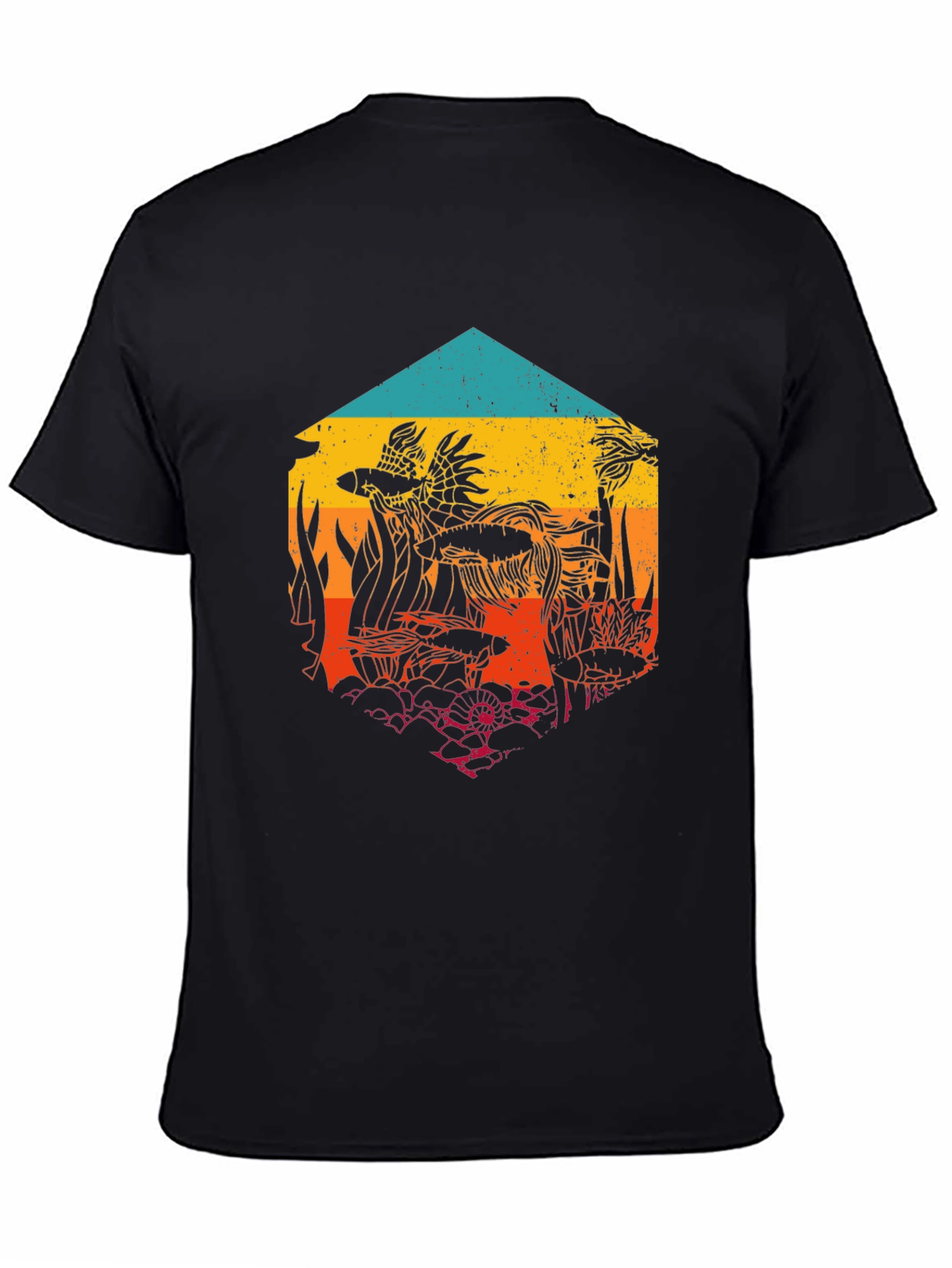 Retro Hexagon Aquarium Graphic Tee