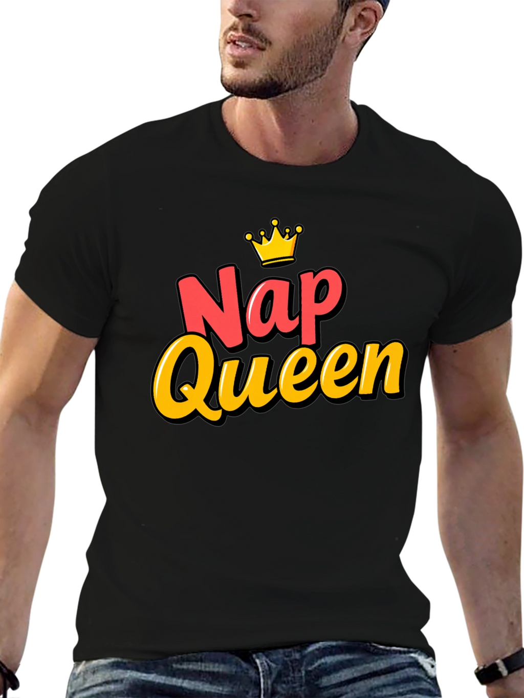 Nap Queen Black Graphic T-Shirt