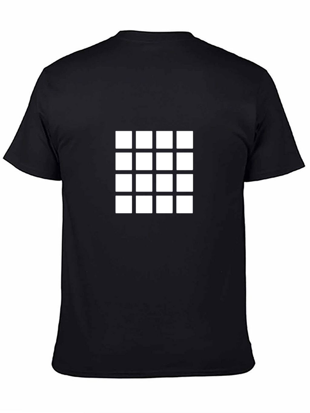 Square Grid Graphic Tee - Modern Style