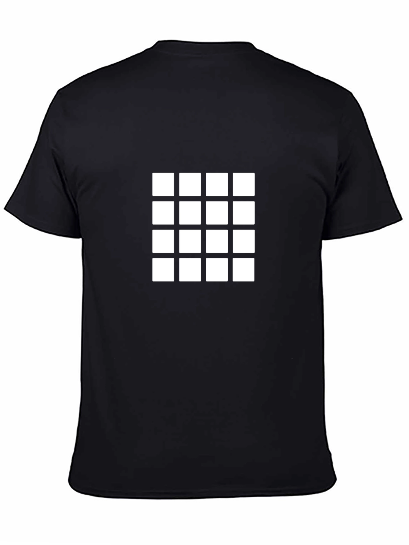 Square Grid Graphic Tee - Modern Style