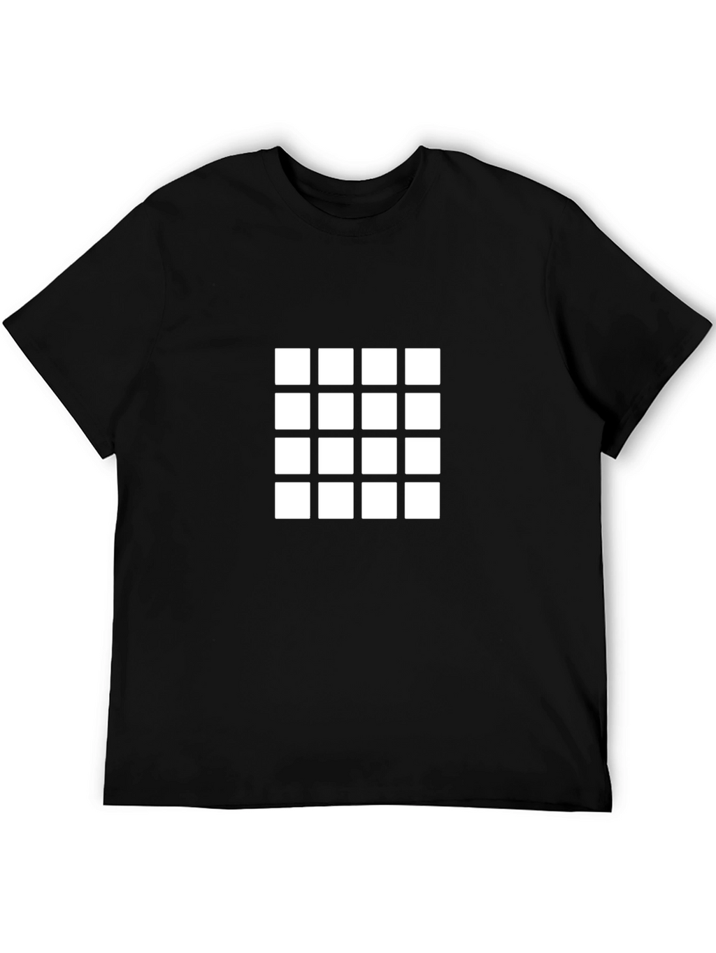 Square Grid Graphic Tee - Modern Style