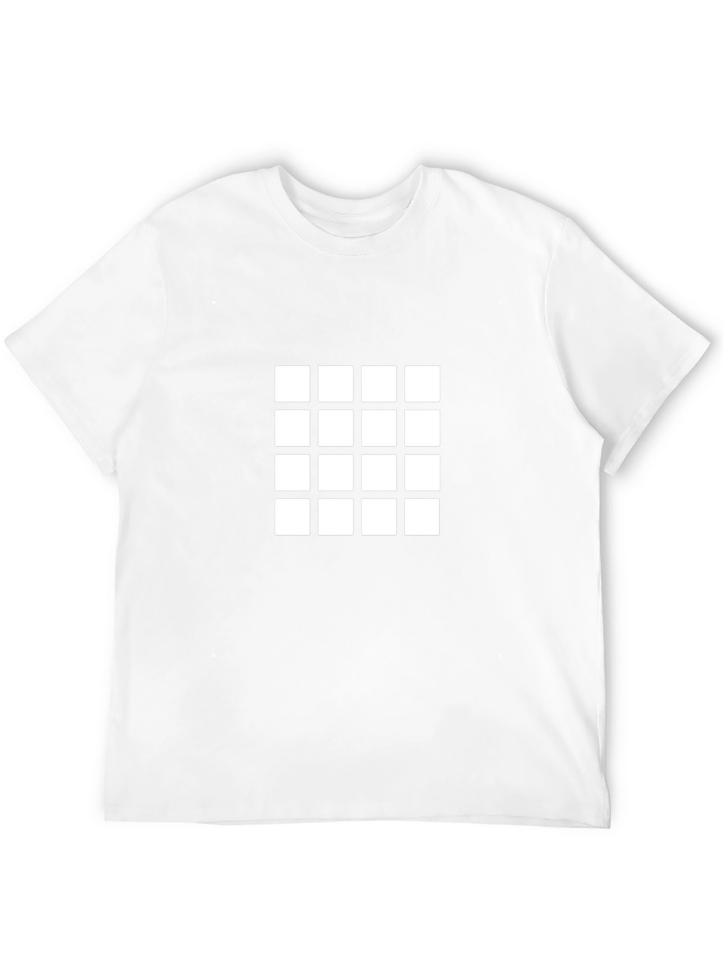 Square Grid Graphic Tee - Modern Style