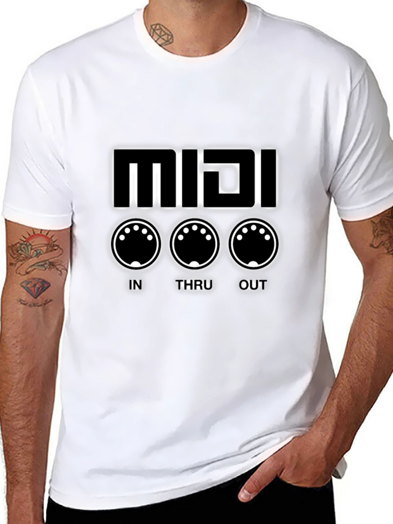 MIDI Synth Black T-Shirt - Music Production Tee