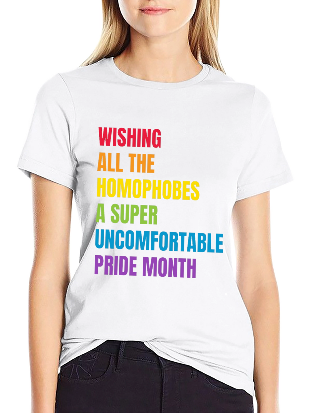 Wishing Homophobes Uncomfortable Pride Month T-Shirt