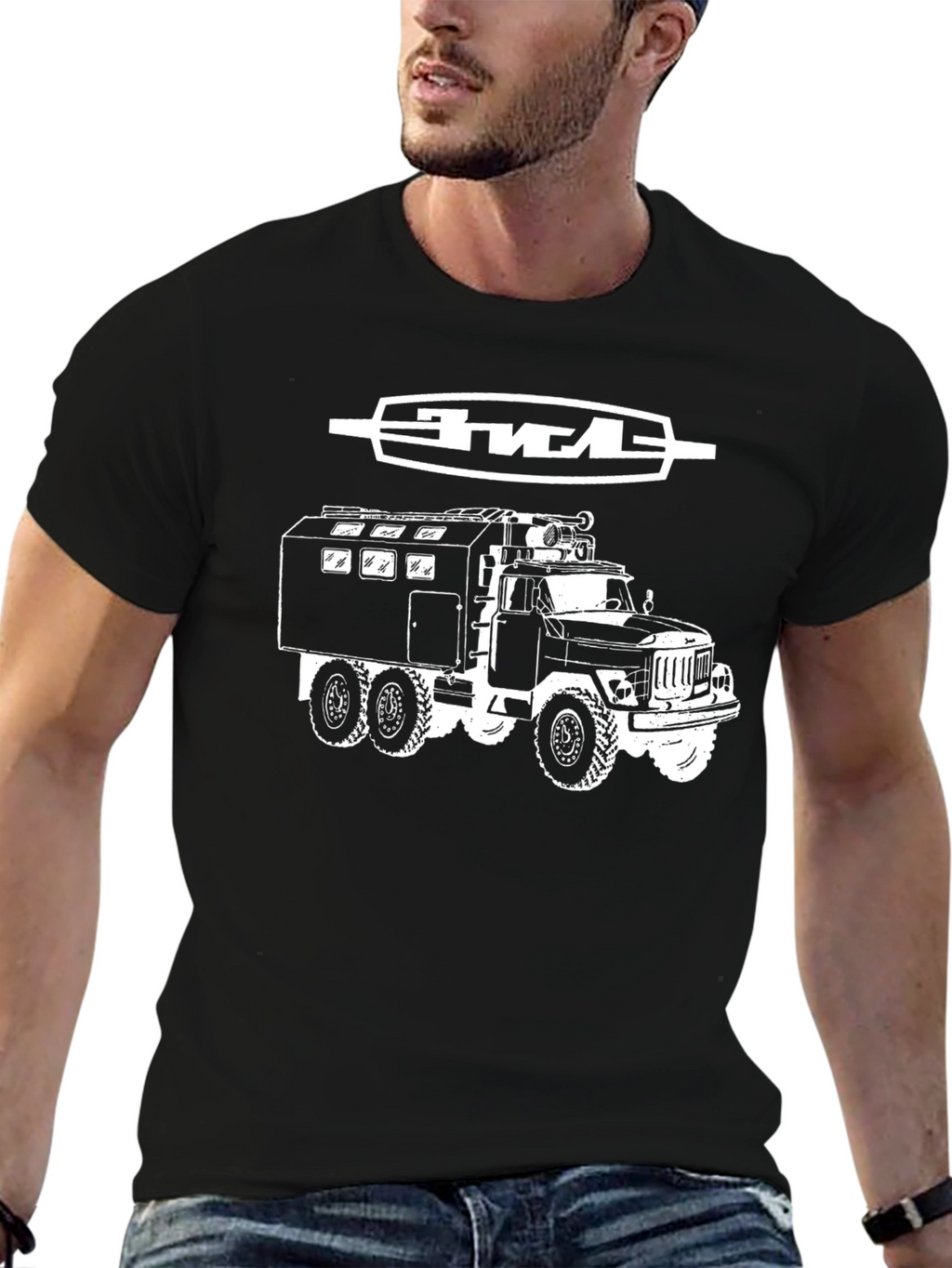ZIL Truck Graphic Tee - Black